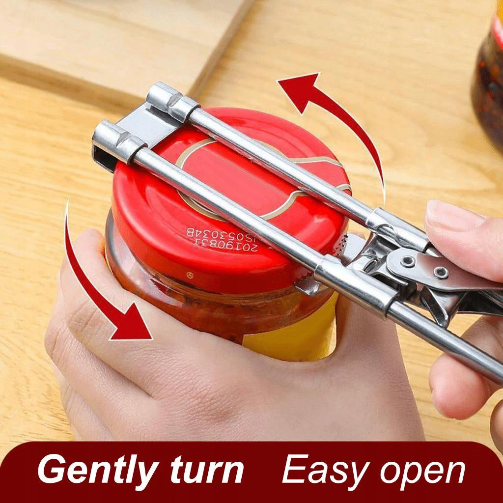 Stainless Manual Jar Opener Can Lid Opener Adjustable Jar Cover Remover Packaging status original