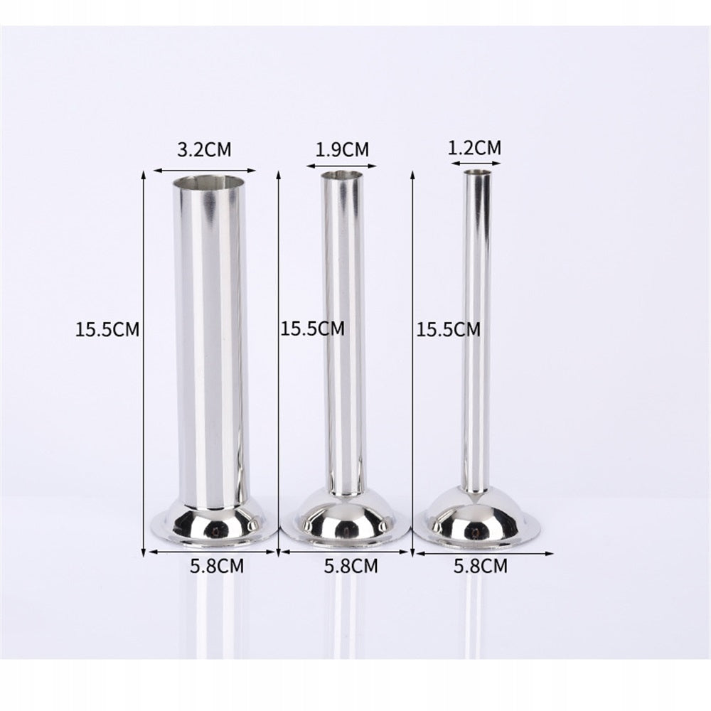 Stainless Steel 3-Piece Enema Set No. 5 Dominant color silver