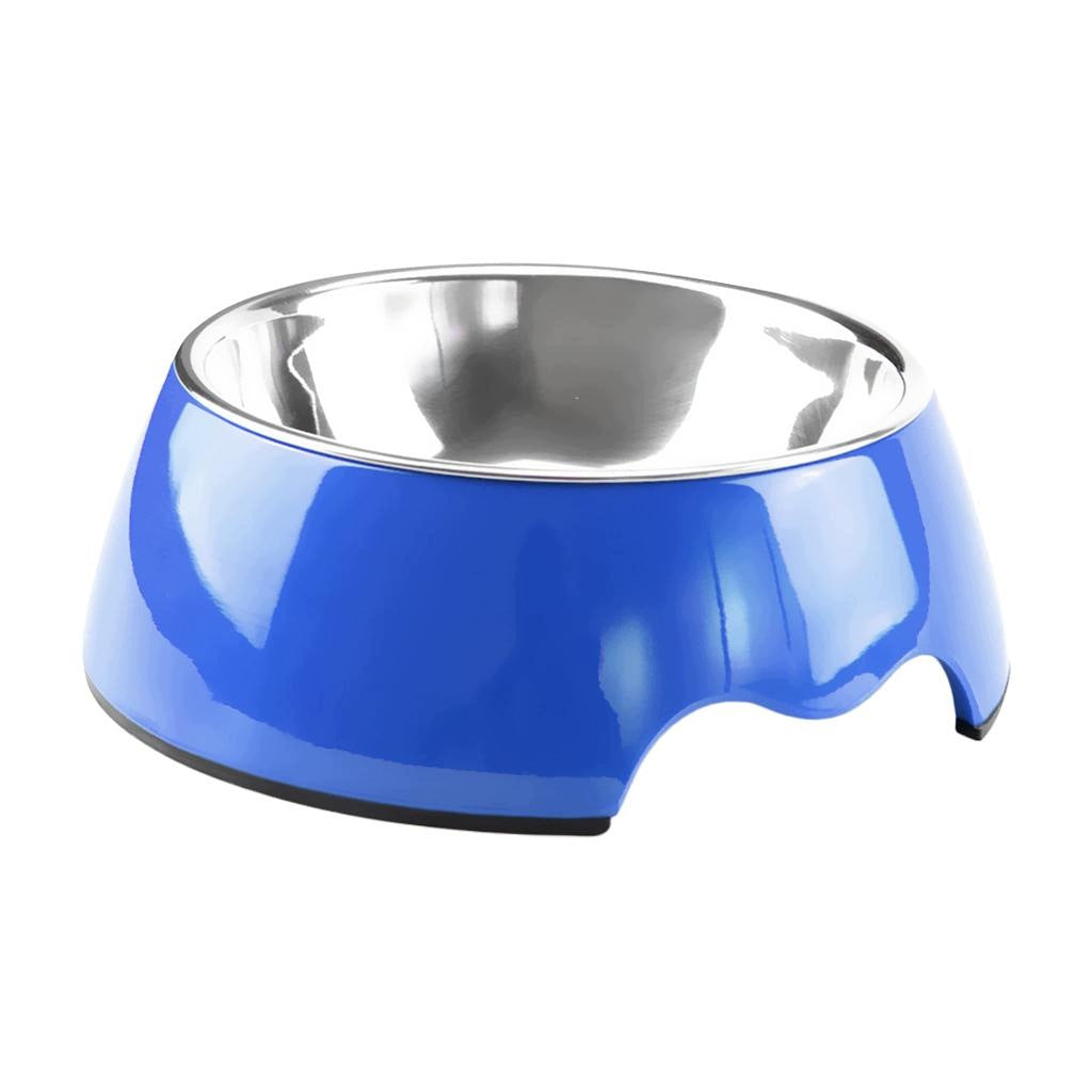 Stainless Steel And Melamine Bowls, Container Feeder Eating Blue L