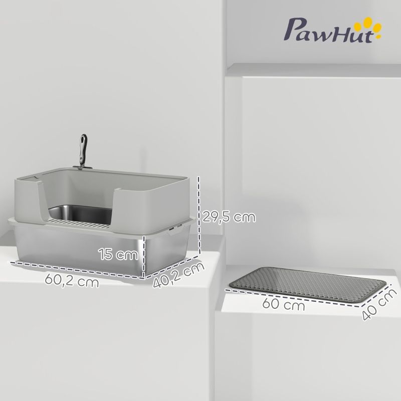 Stainless Steel Cat Cuvette Open with Spatula and Mat Manufacturer code 4931173408699