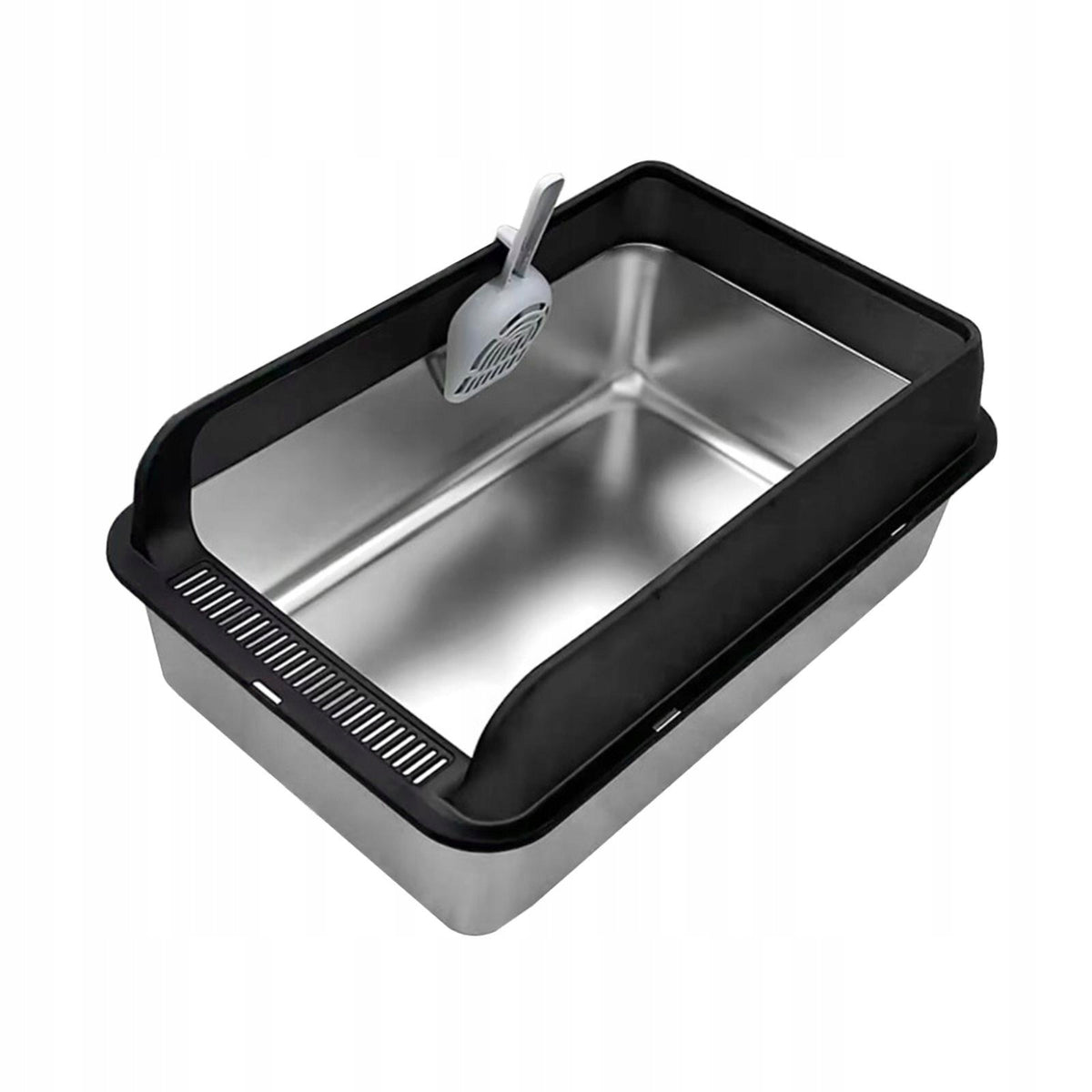 Stainless Steel Cat Litter Box Sturdy Easy Clean Splashproof Cat Black Manufacturer code 04864070934
