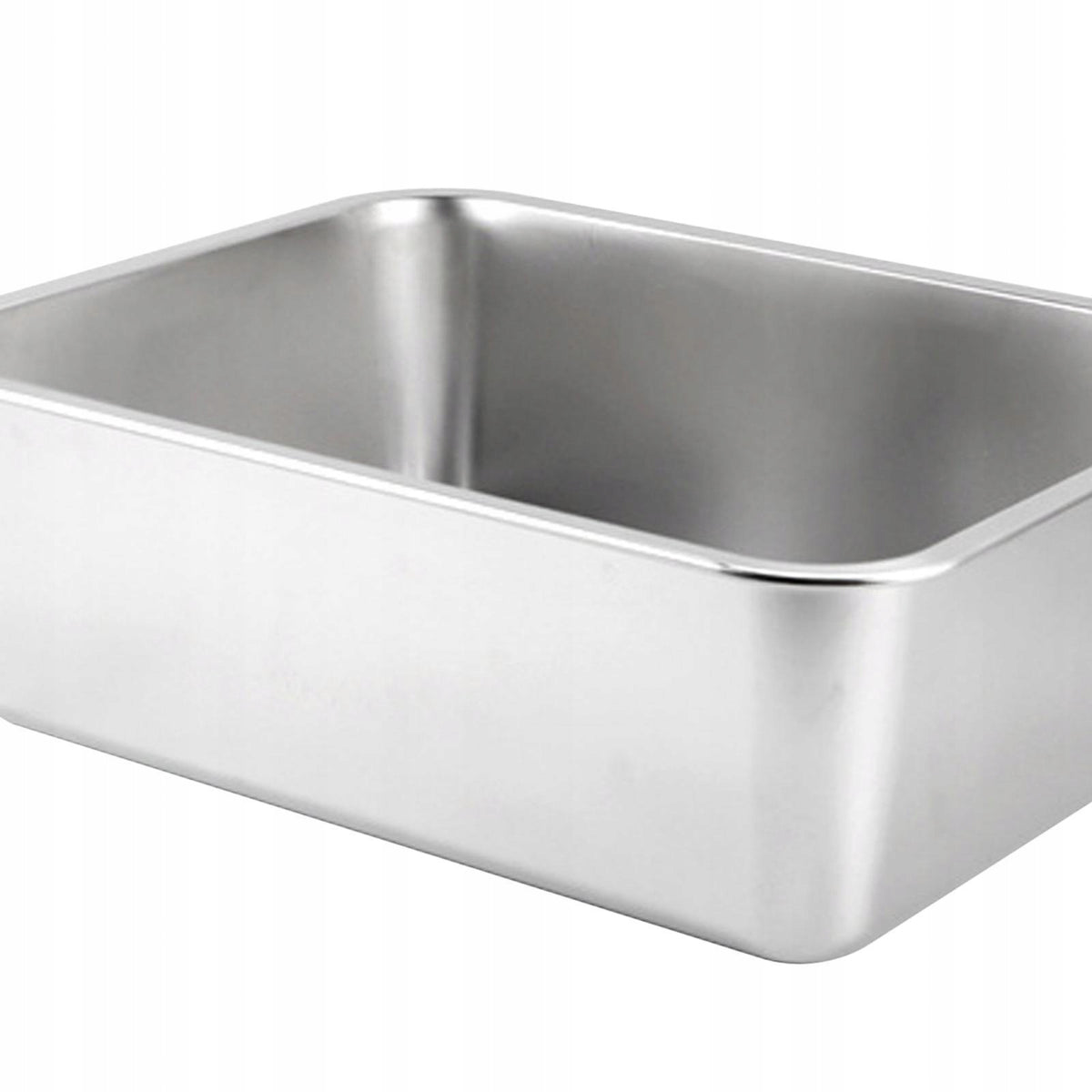 Stainless Steel Cat Rabbit Litter Box Versatile Smooth Surface 45x35x10cm Packaging status original