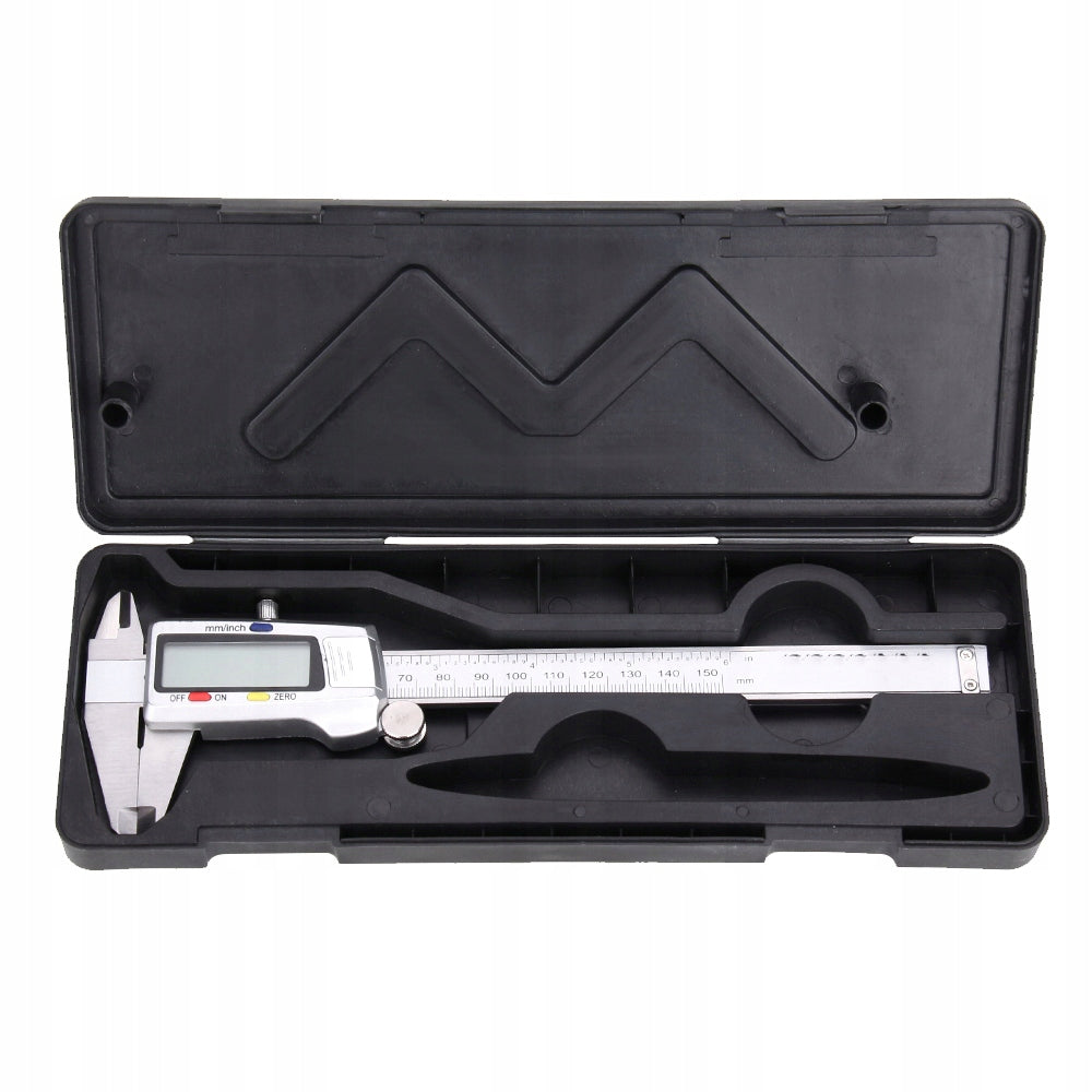 Stainless Steel Electronic Caliper Adds 0-150mm + Case Batteries Measurement accuracy 0.03 +/- mm