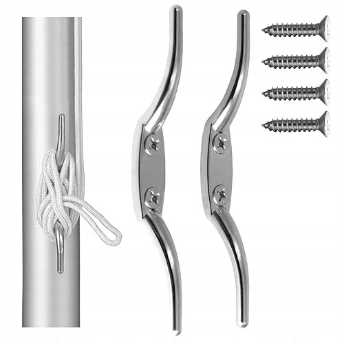 Stainless Steel Flagpole Hooks 2 Pack with Screws