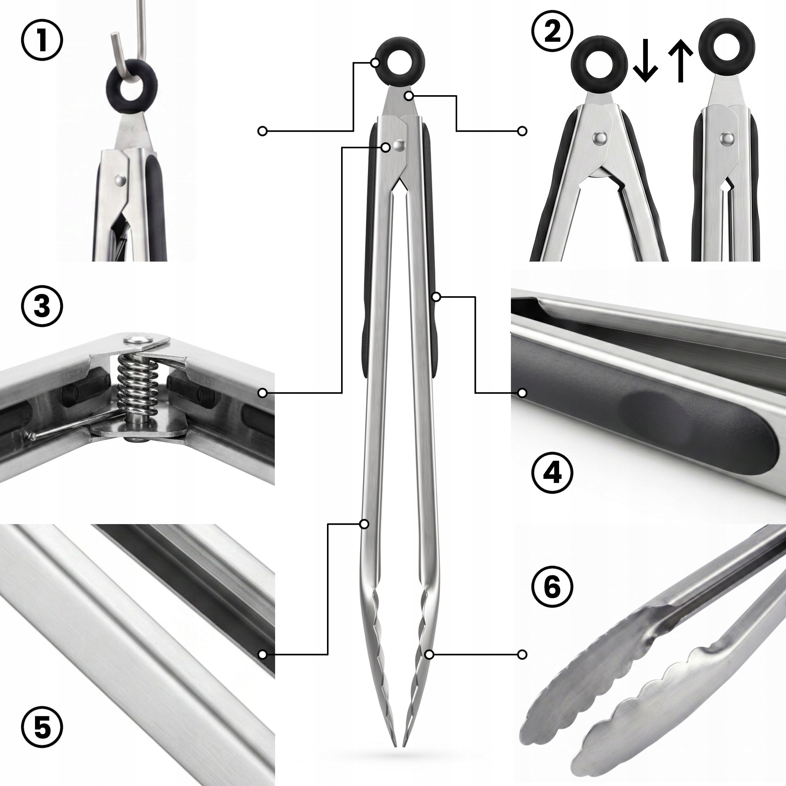 Stainless Steel Grill Pliers 34 cm - Kitchen Pliers with Lock Manufacturer code GK-AG-SZ-03