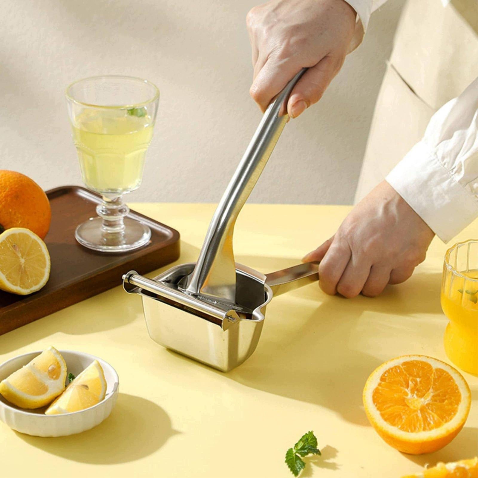 Stainless Steel Lemon Food Grade Manual Hand Press Easy Juicer with 30 Bags Brand no brand