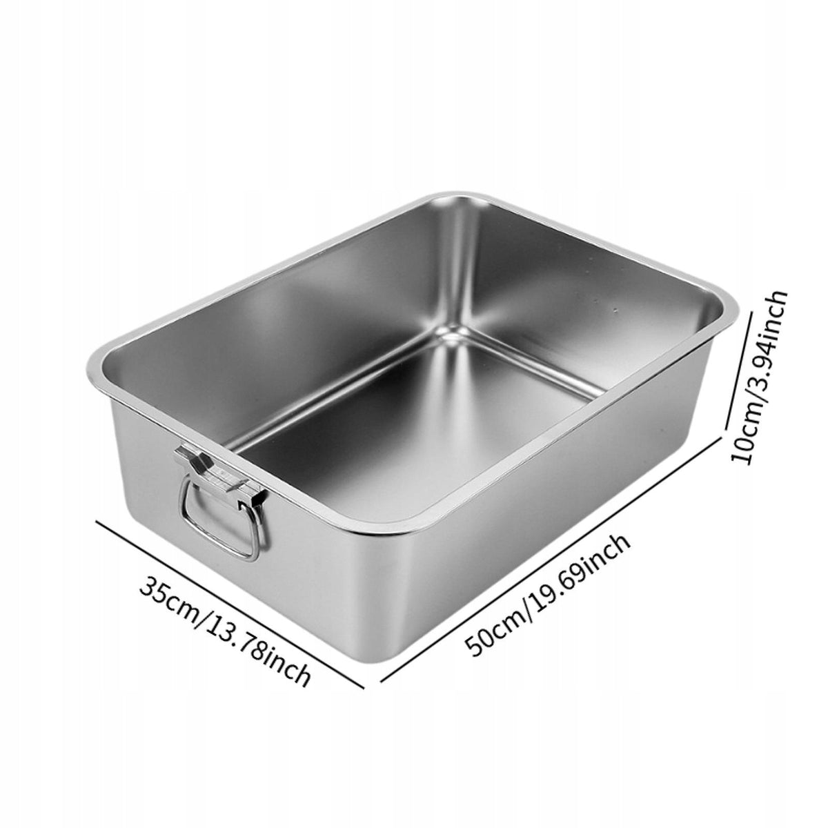 Stainless Steel Litter Box Cats Litter Container High Sided Cat Sand XXL Packaging status original