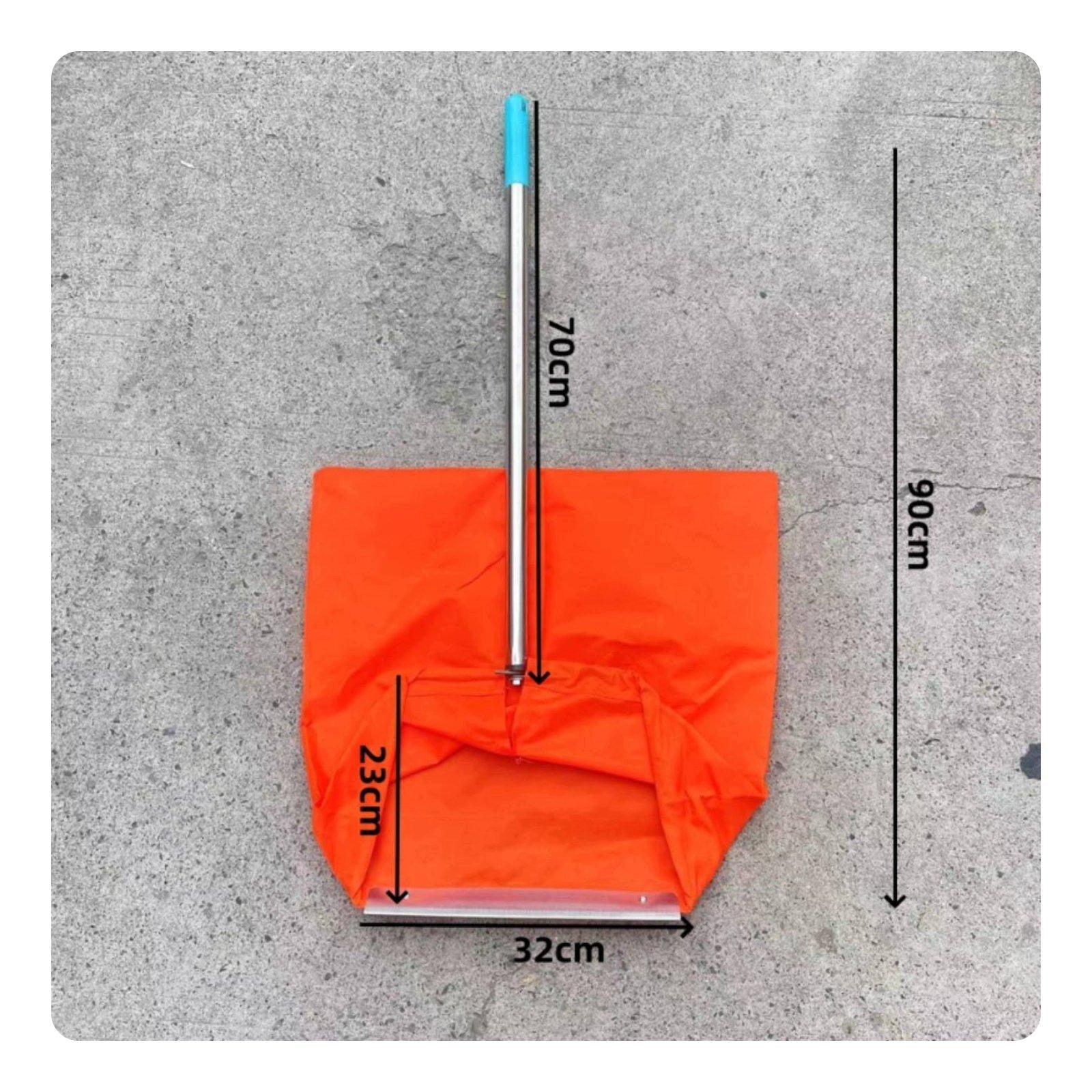 Stainless Steel Outdoor Dustpan Long Handle Litter Collector Large Capacity Packaging status original