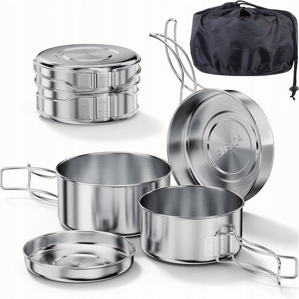 Stainless Steel Pot for Travel, Kitchen Utensil Set for Camping Manufacturer code garnków kempingowych