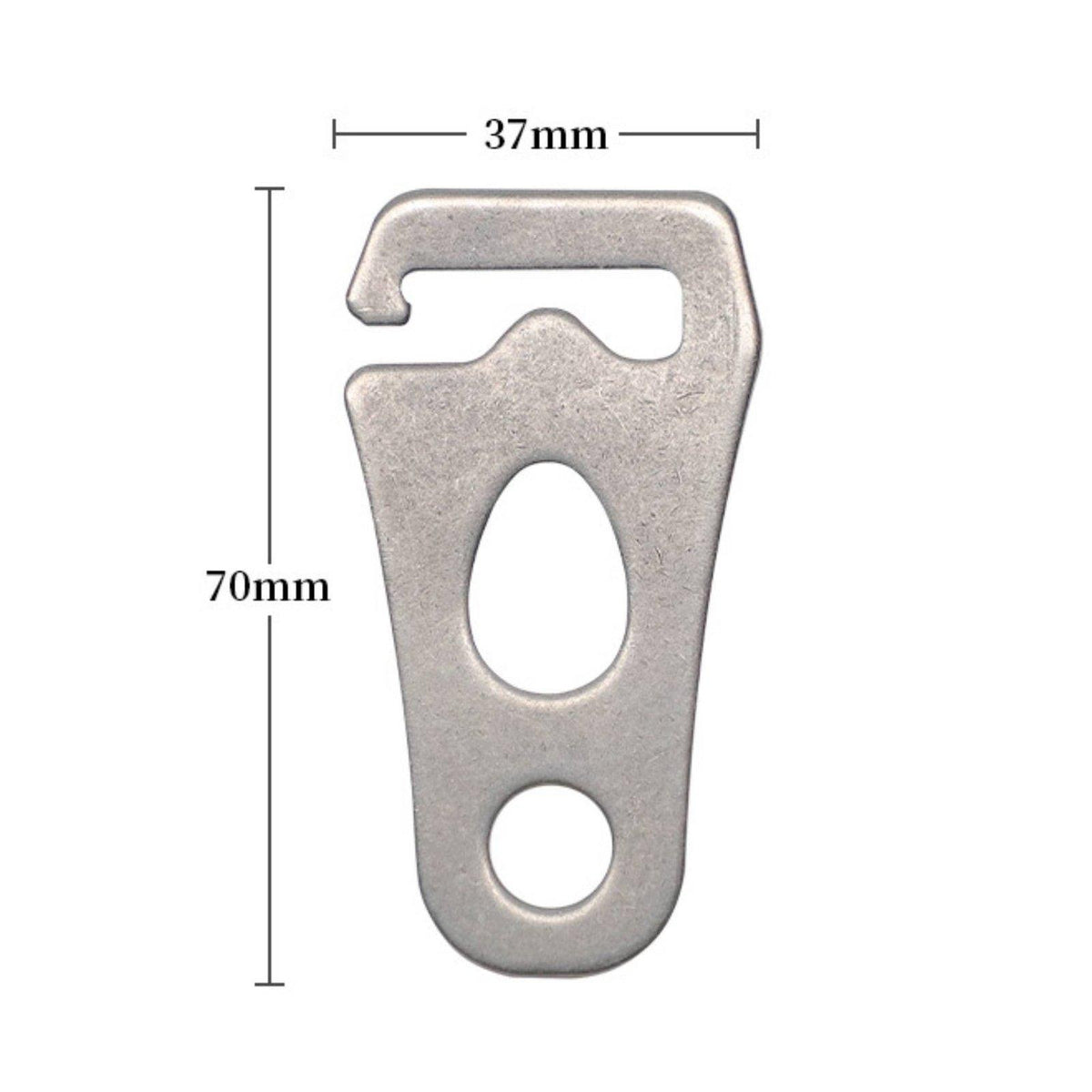 Stainless Steel Tarp Support Plate Tent Pole Accessory Slotted Guyline Packaging status original