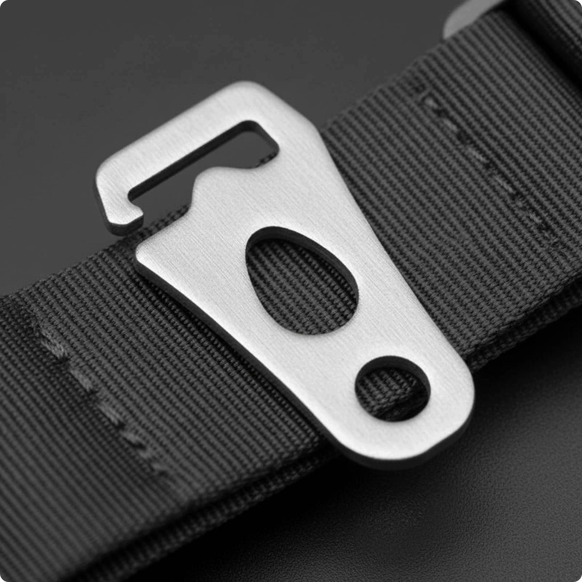 Stainless Steel Tent Support Plate Compact Tarp Tensioner Cord Adjuster Packaging status original