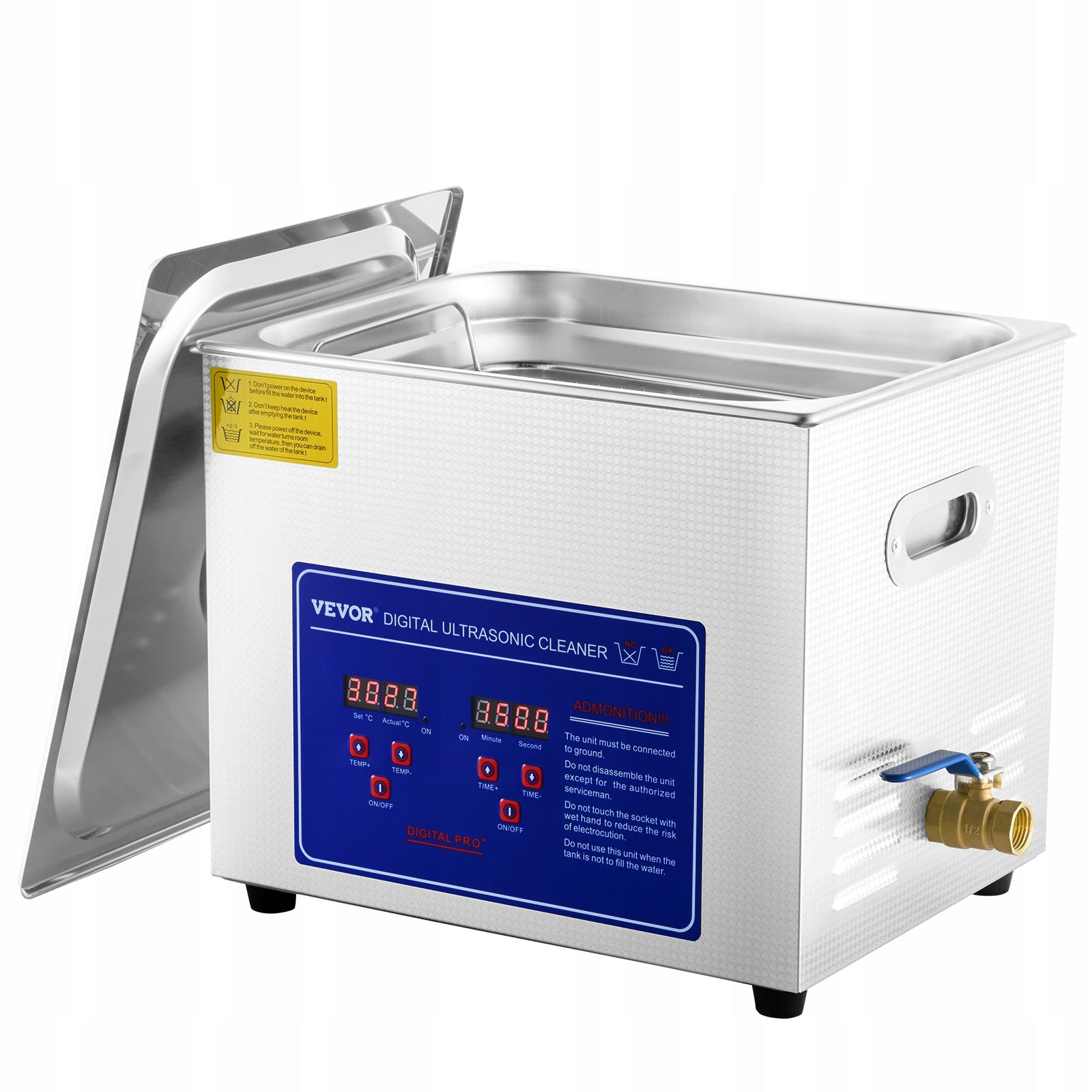 Stainless Steel Ultrasonic Cleaner 10L With Basket With Heating Function Manufacturer code JPS-40ACSBQ