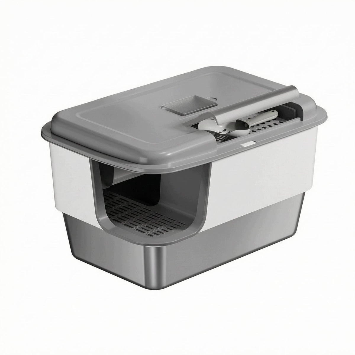 Stainless Steel Waste Tray | Odor Resistant, Scratch Base 15CM Gray White