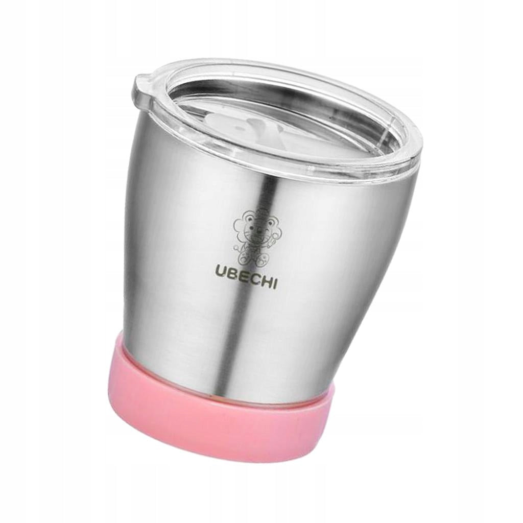 Stainless Steel Water Cup Double Wall Coffee Tea Mug Outdoor Office Pink