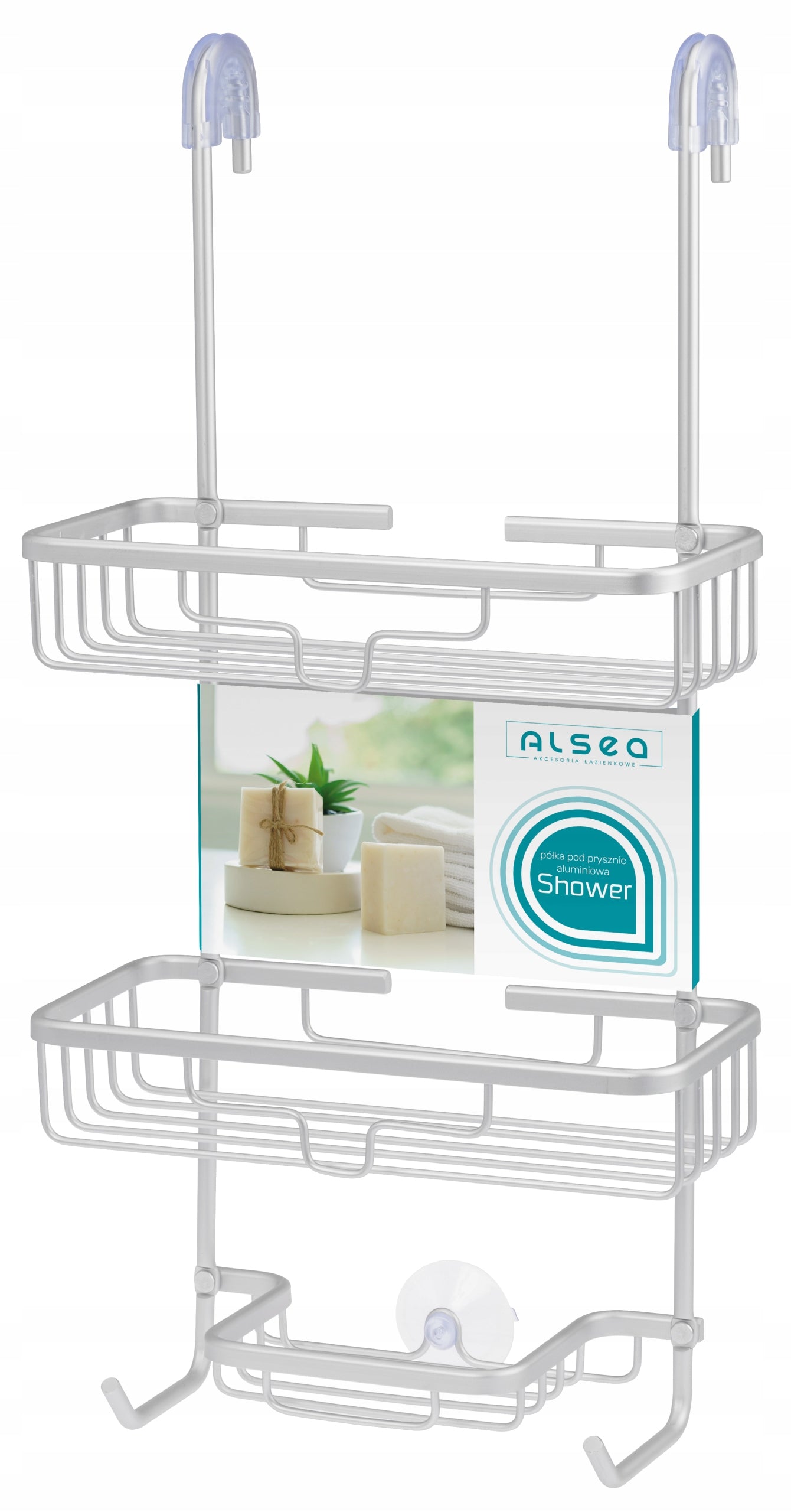 Stainless steel hanging shower shelf for the bathroom