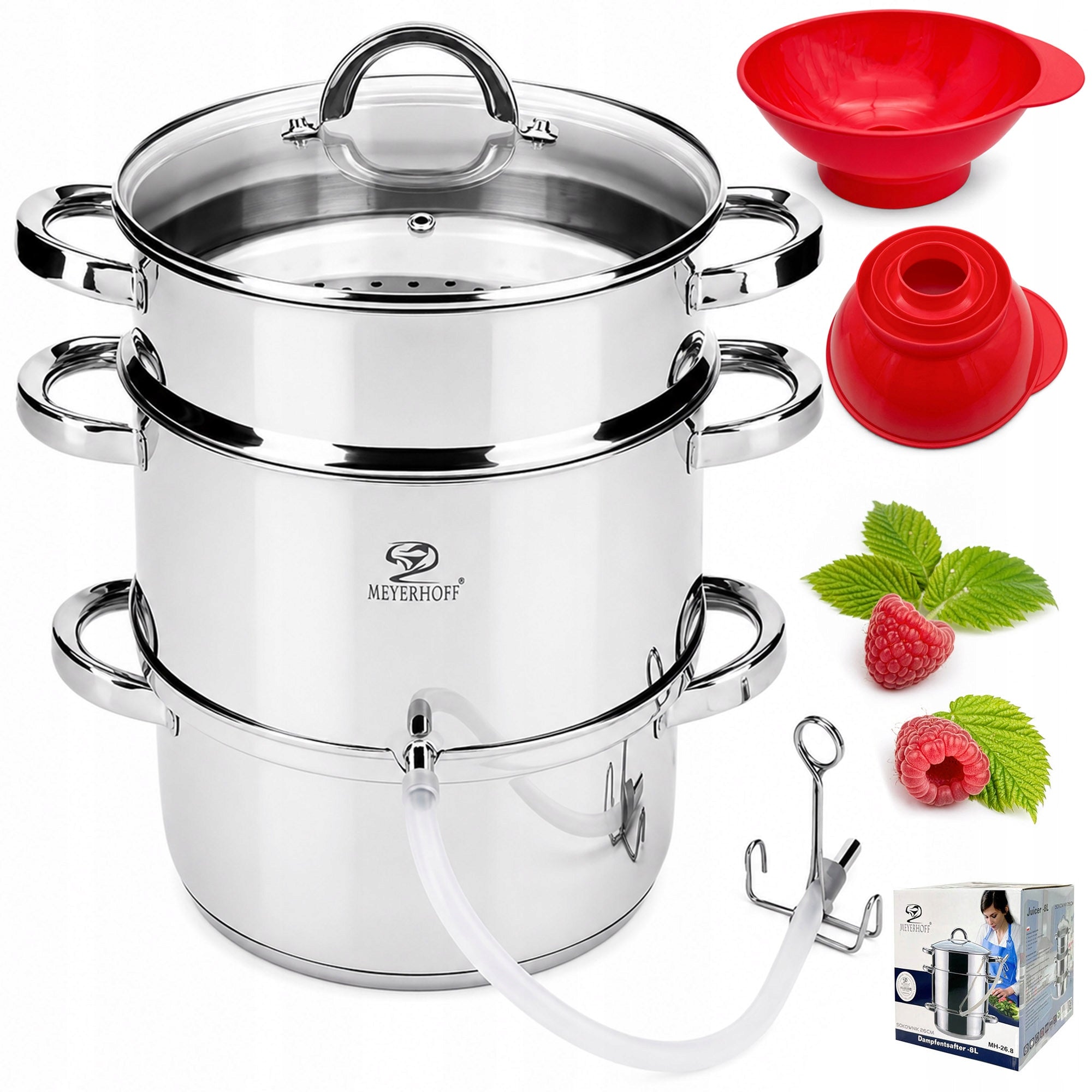 Stainless steel juicer 5 L + Funnel universal for juice PREPARATIONS induction gas