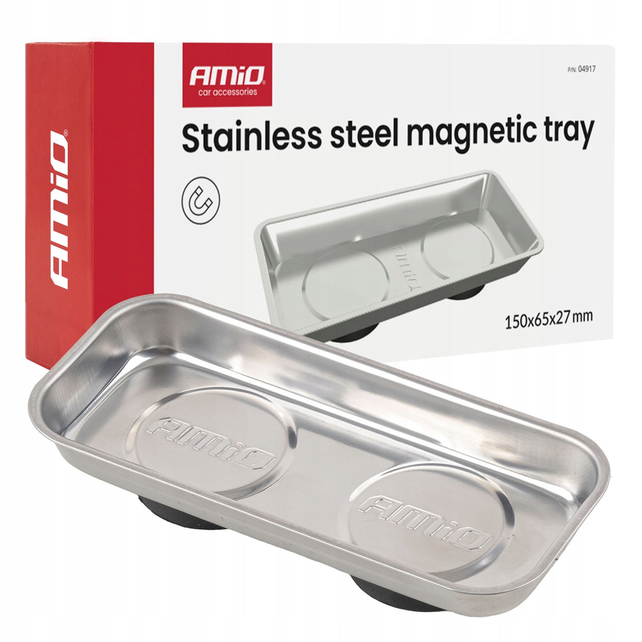Stainless steel magnetic bowl 150x65x27mm AMIO-04917