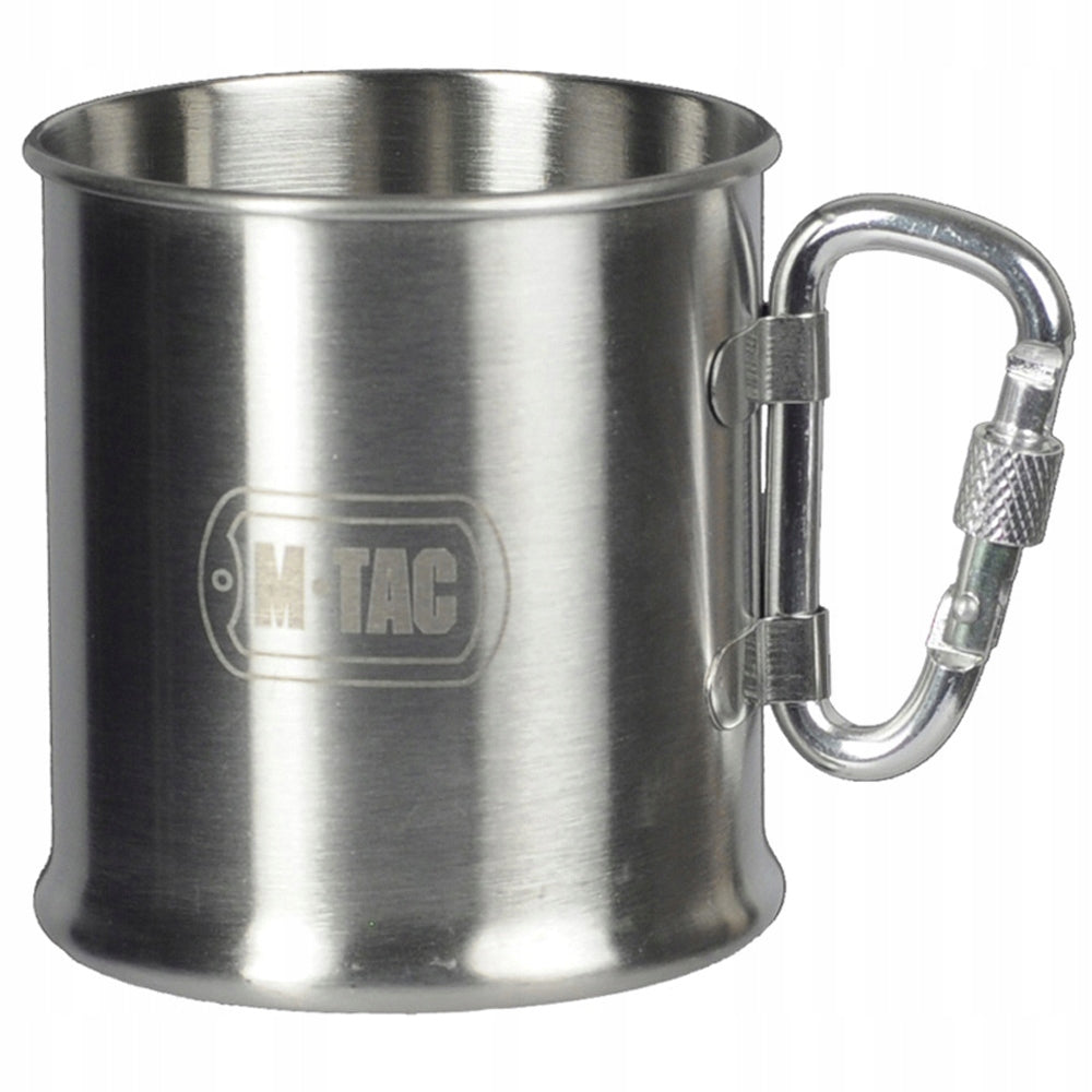 Stainless steel travel mug M-Tac with carabiner hook 250 ml chrome