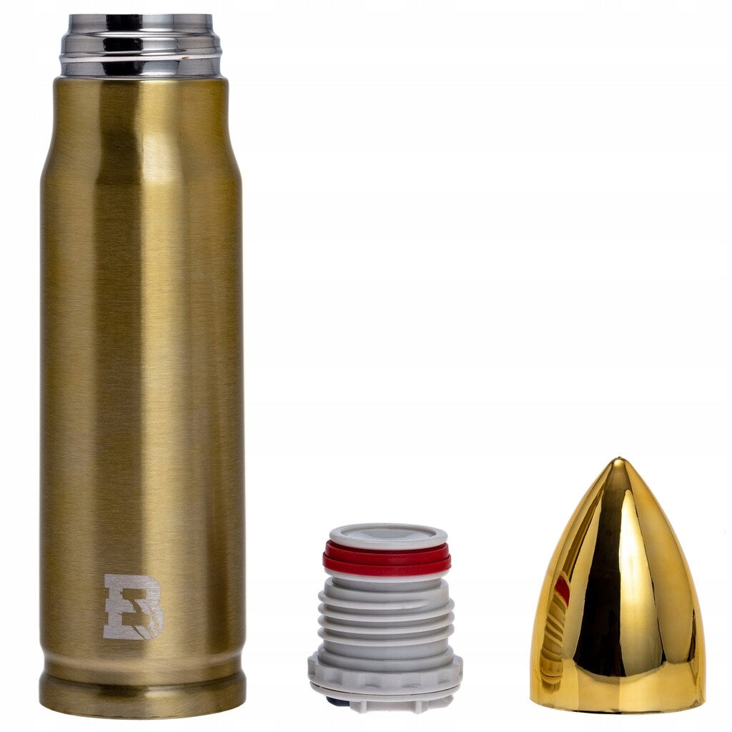 Stainless steel vacuum cartridge shape Badger Outdoor Bullet Brass 0,5l Brand Badger Outdoor
