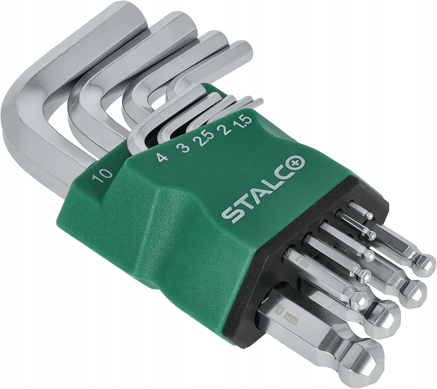 Stalco Hexagonal wrenches with ball short 1,5mm-10mm S-48368 Allen