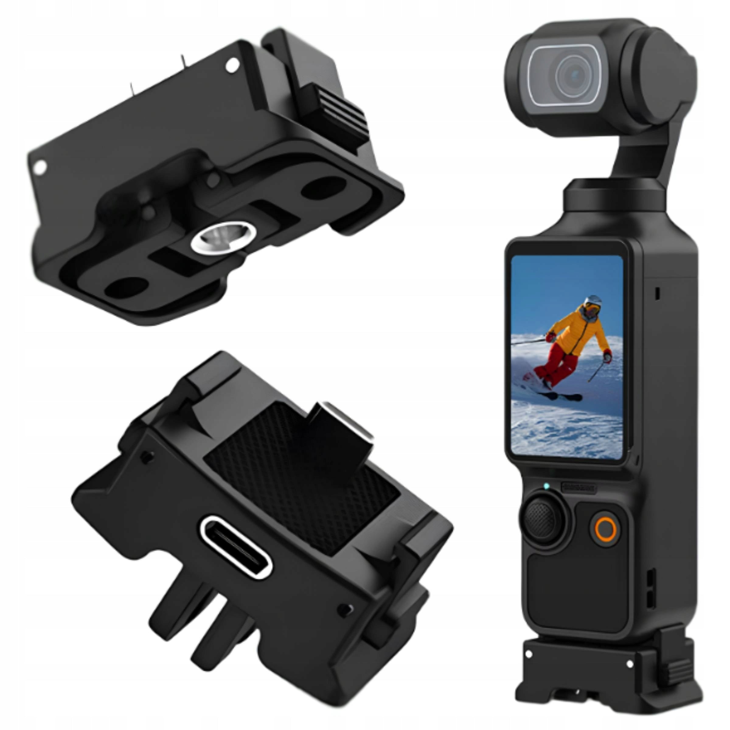 Stand Charging Base USB-C Adapter Thread 1/4" GoPro for DJI OSMO POCKET 3