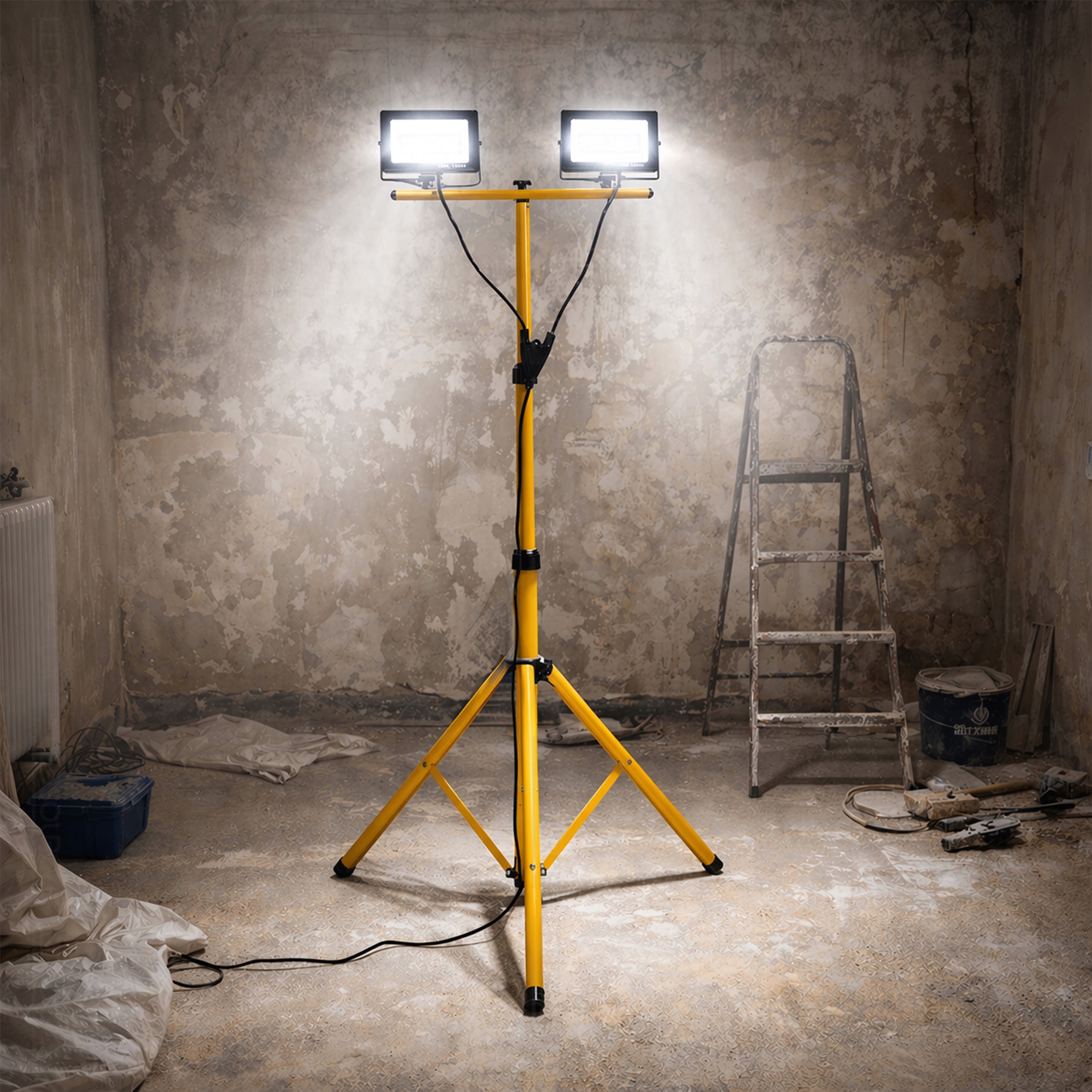 Stand Tripod 100W Floodlight Work Lamp Halogen Construction With Plug Packaging status original