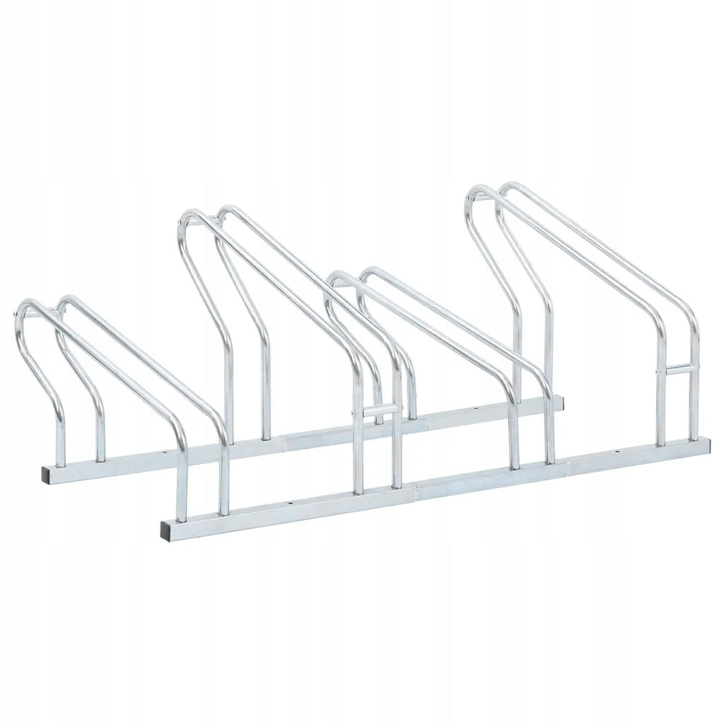 Stand for 4 bicycles, freestanding, galvanized steel