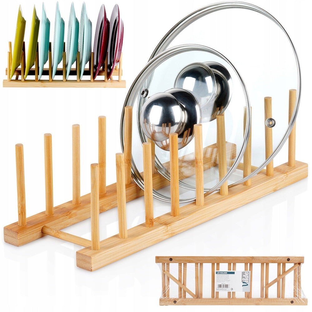 Stand for lids and bamboo plates 34,5x12x12 cm Vilde