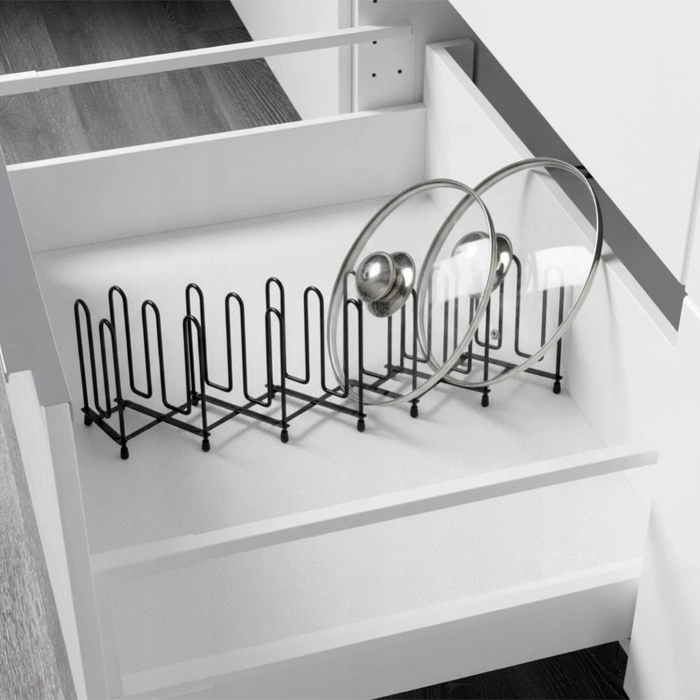 Stand for lids and plates metal black folding 8-74 cm Brand Vilde