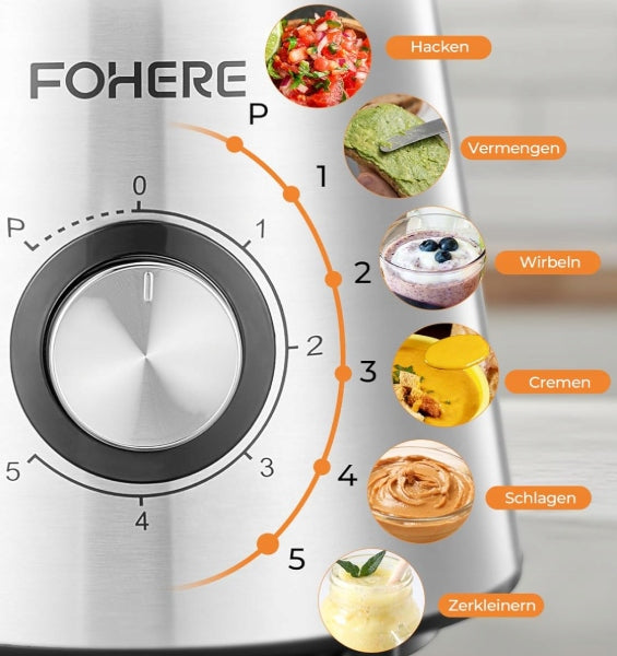 Stand mixer blender 1100 W, container 1,5 l+ bottle Manufacturer code 6HG5851EU1100