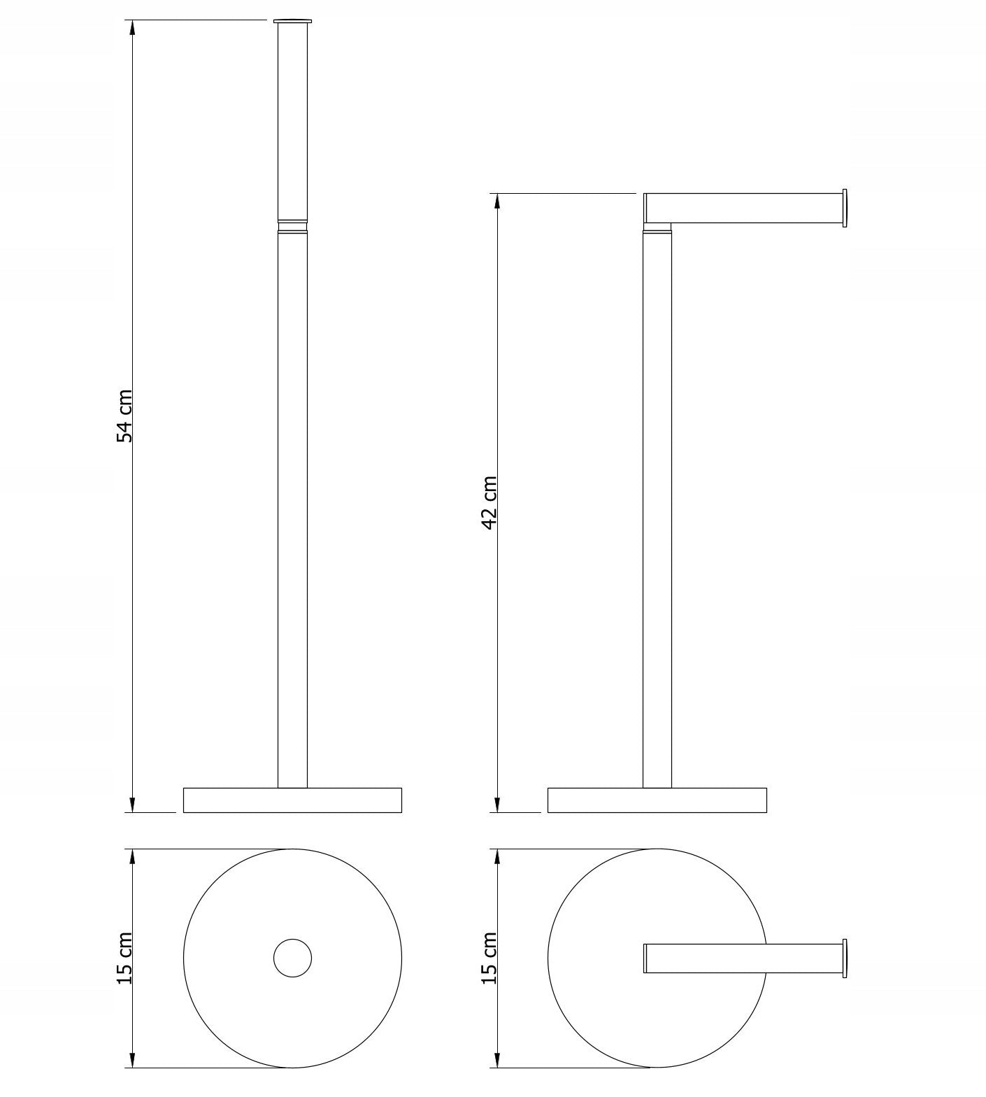 Stand with toilet paper holder for 4 rolls for toilet hanger white loft Packaging status original