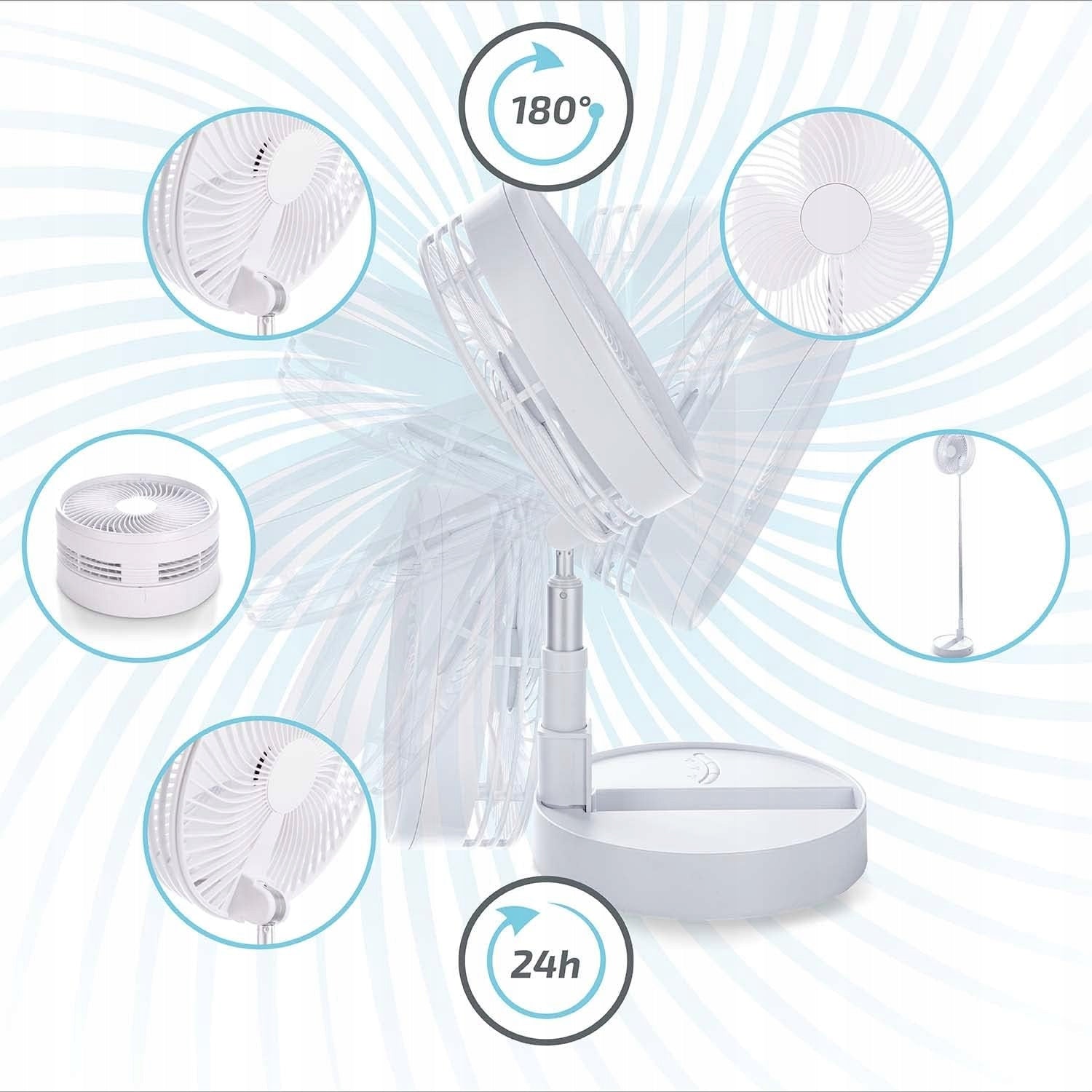 Standing Fan 3in1 Floor Fan Desk Wireless Portable Fan type floor