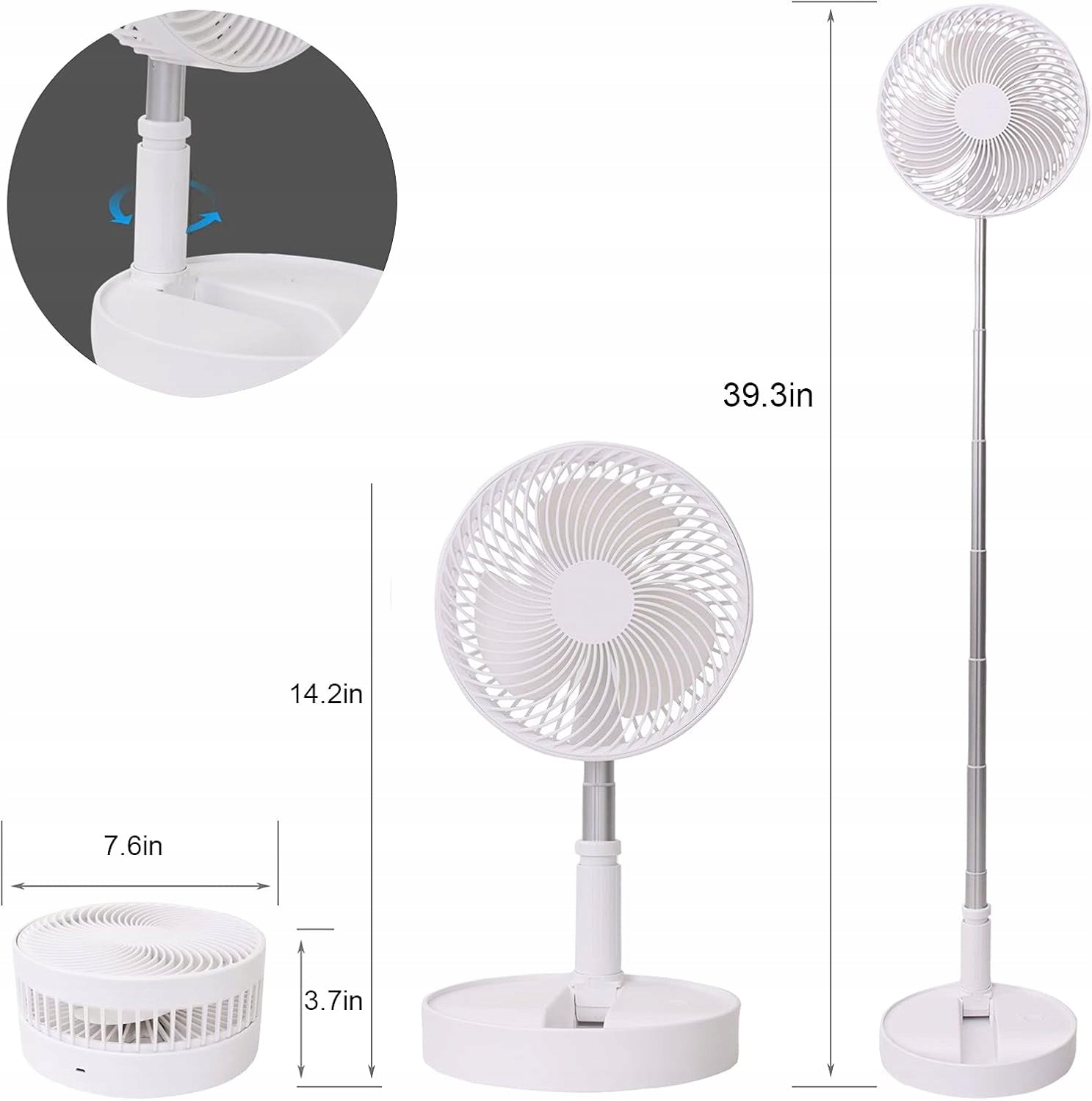Standing Fan 3in1 Floor Fan Desk Wireless Portable Functions height adjustment