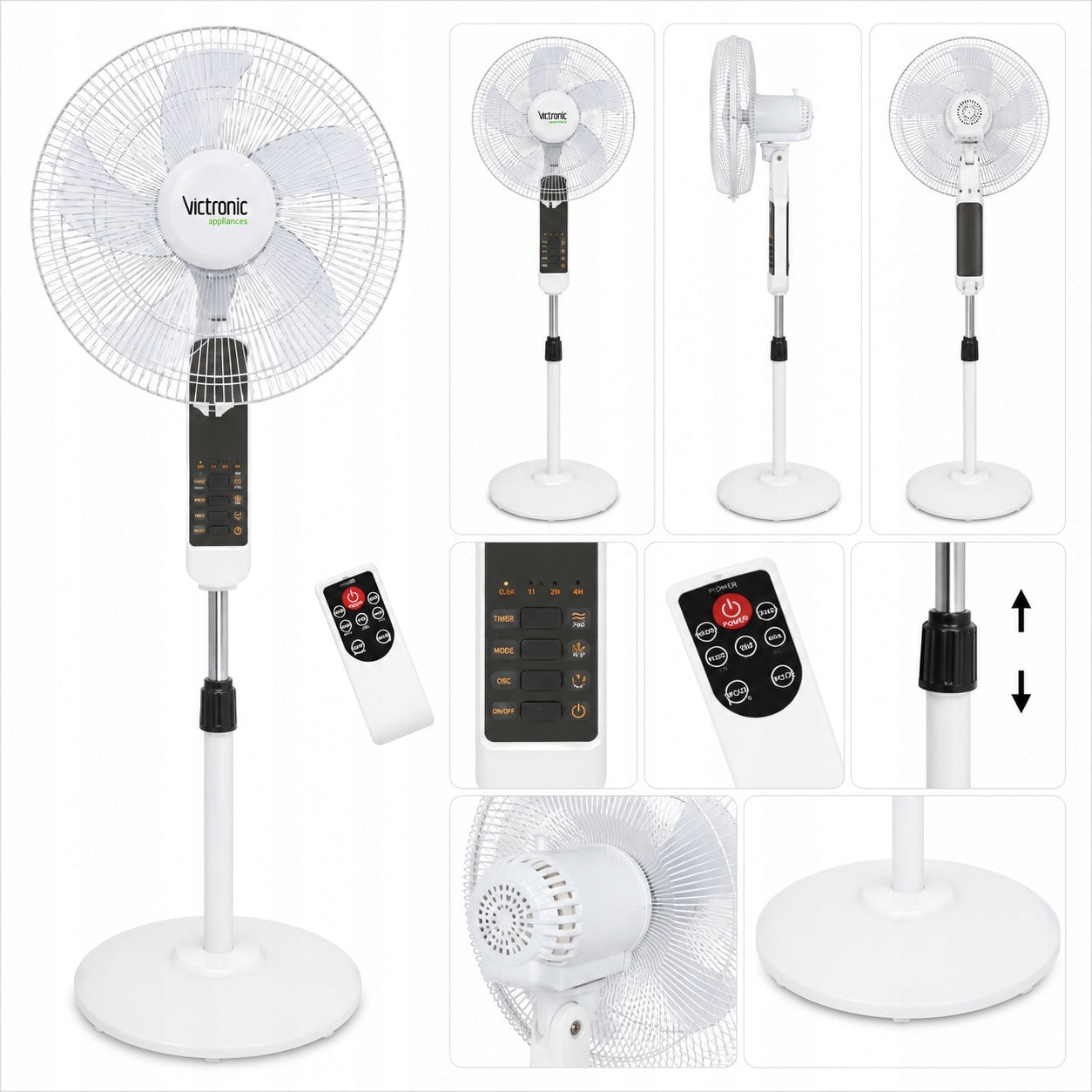 Standing Fan 40 cm with Remote Control–Quiet, Powerful & Convenient Cooling
