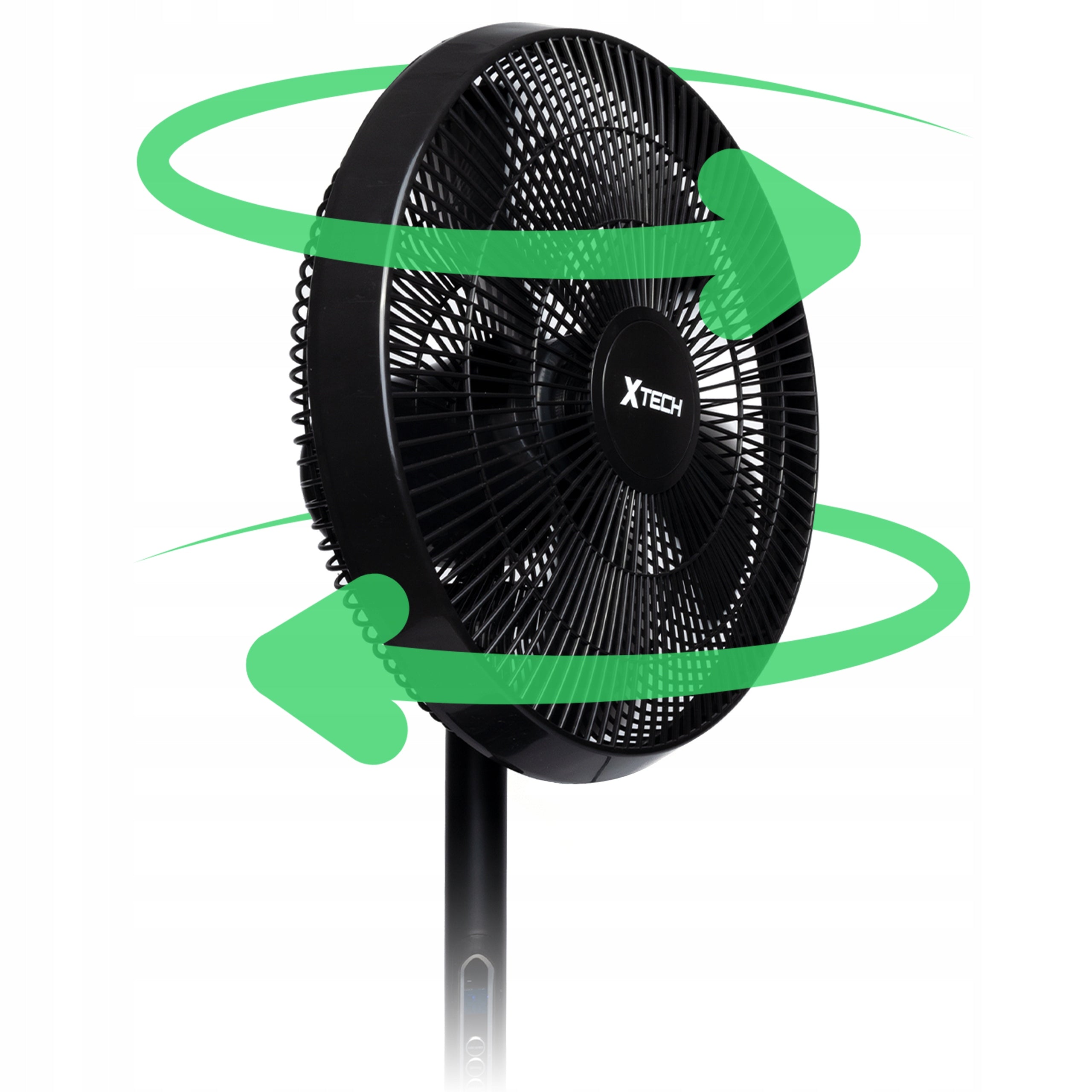 Standing Fan Quiet Strong 5 Shoulders Black Floor Windmill Home Office Dominant color black
