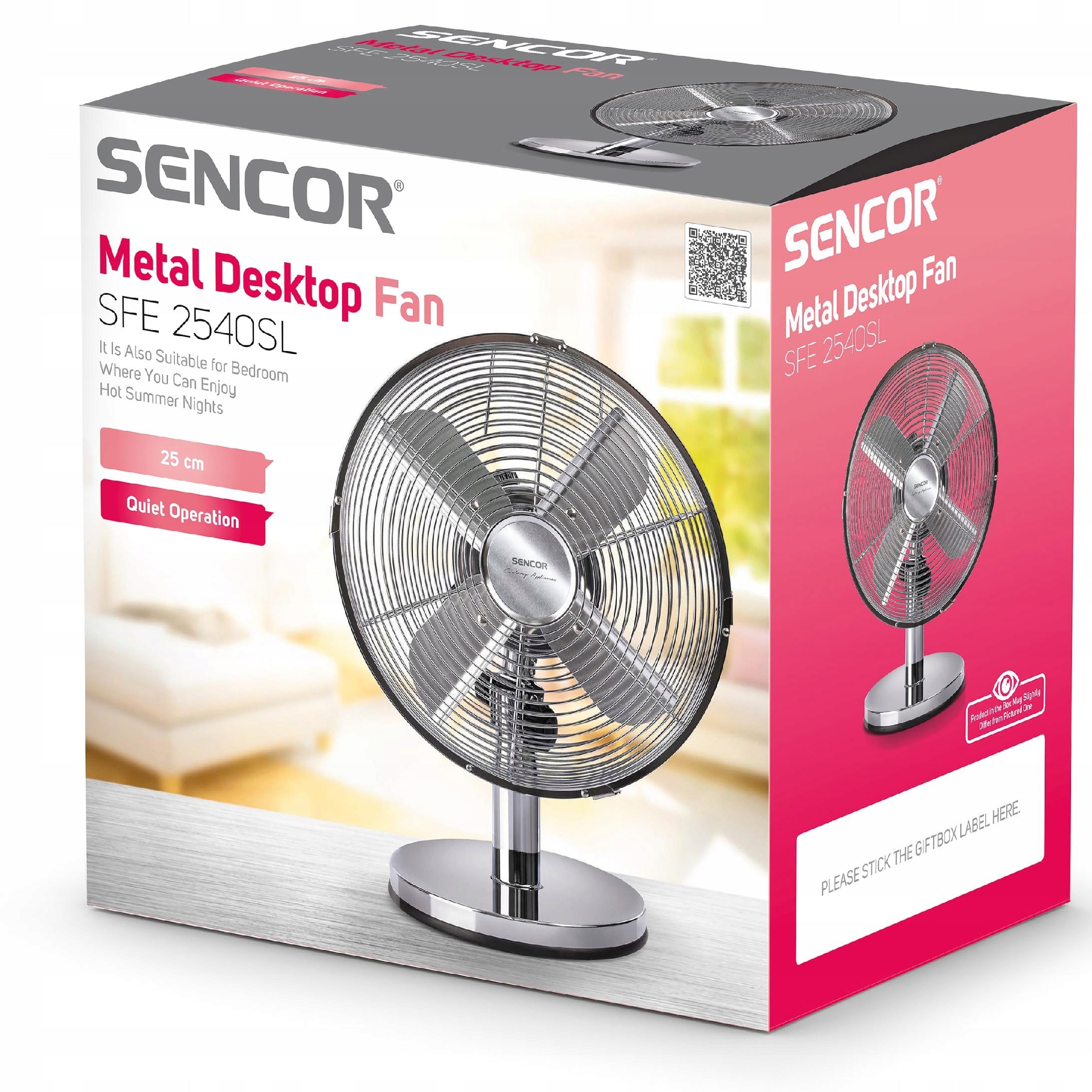 Standing Fan Sencor SFE 2540SL METAL 25cm Packaging status original