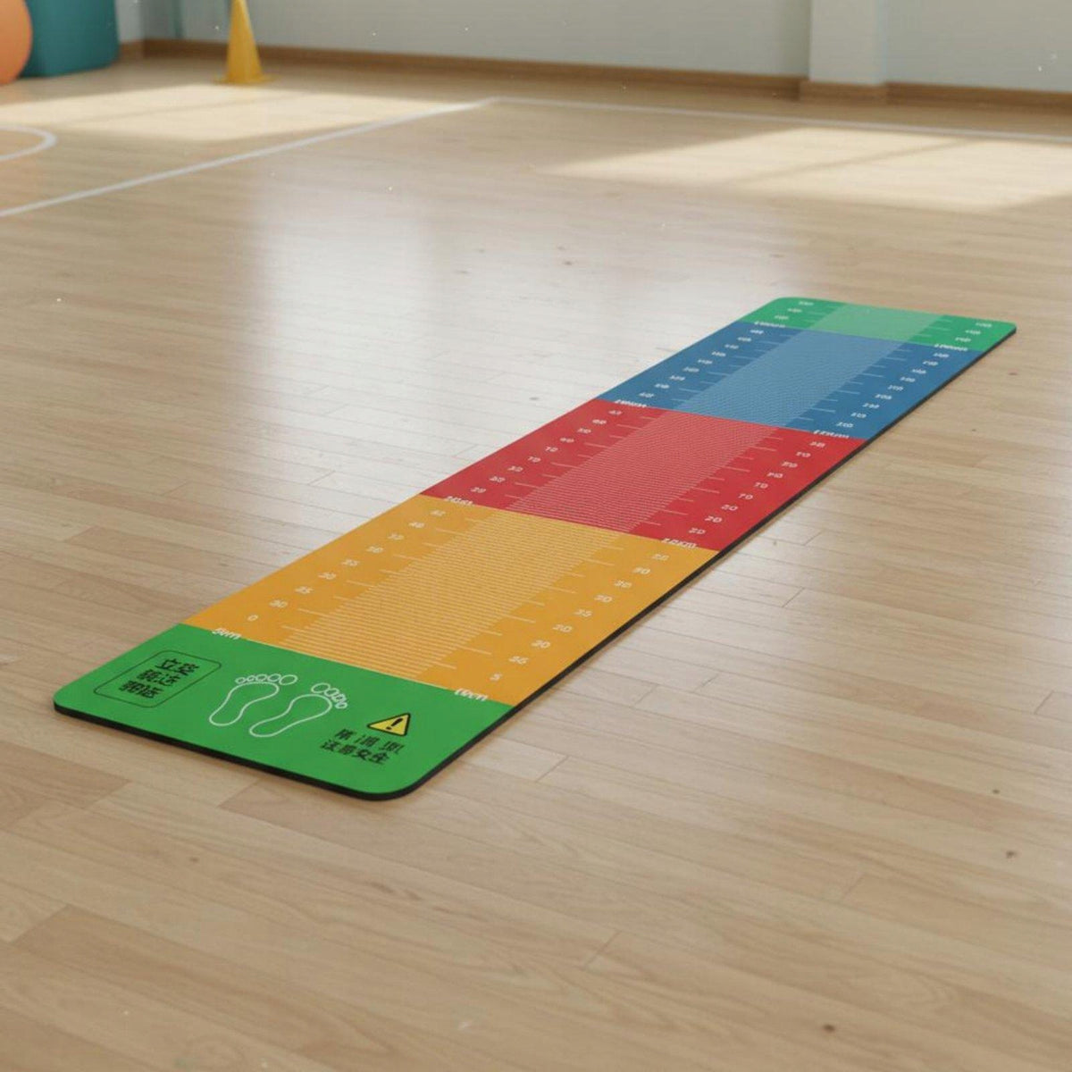 Standing Long Jump Mat Non Slip Broad Jump Measurement Mat Rainbow 200x50cm