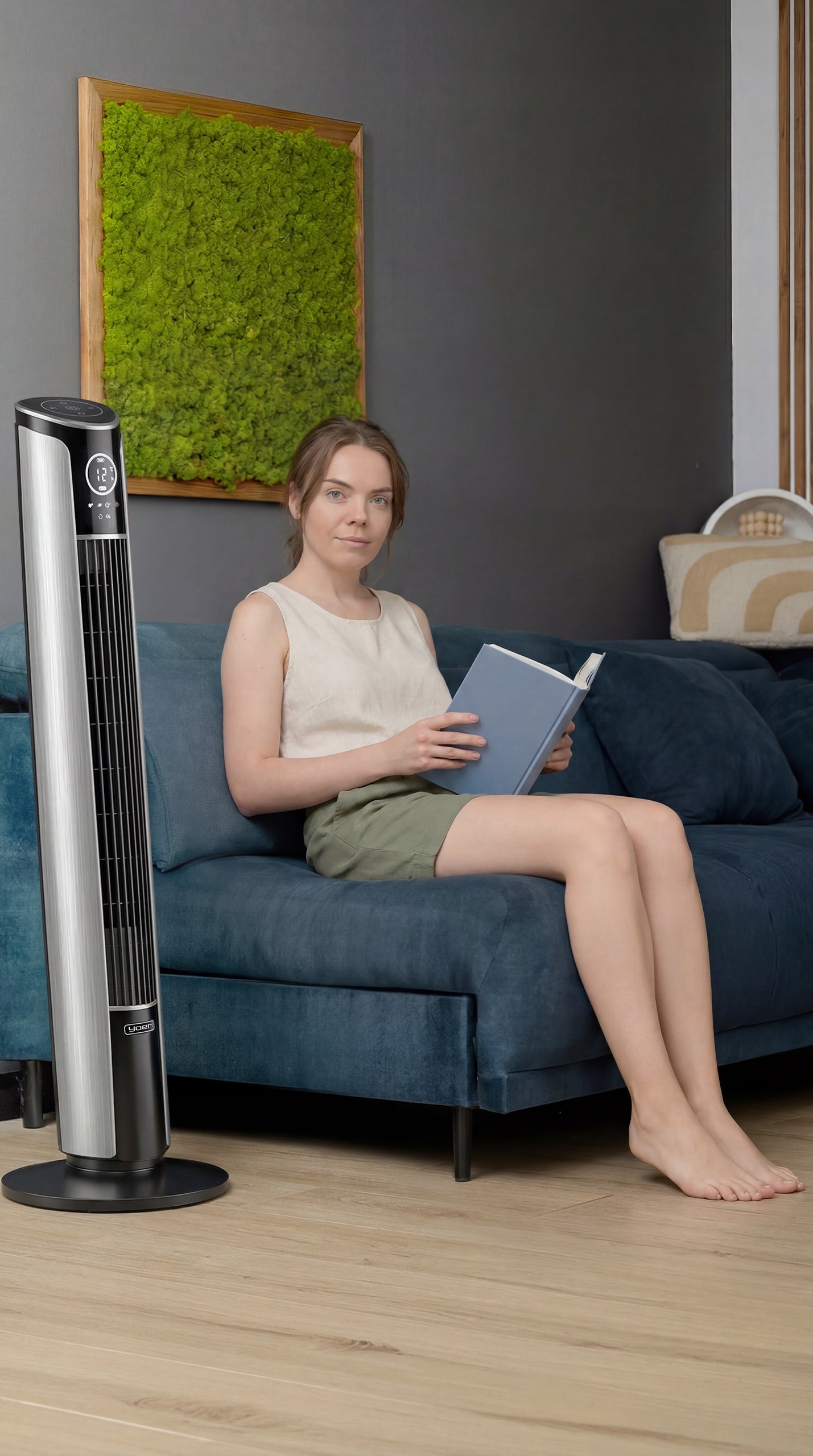 Standing column fan Silent 29dB Yoer 3D +10m range Ionization AROMA Packaging status original