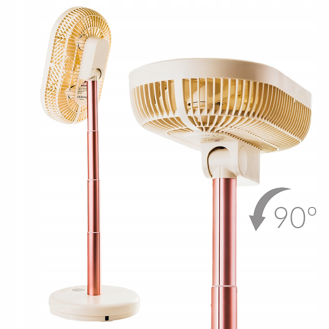 Standing fan 2 MOTORS Spacetronik floor fan IONIZATION Timer Model AirPuff 2