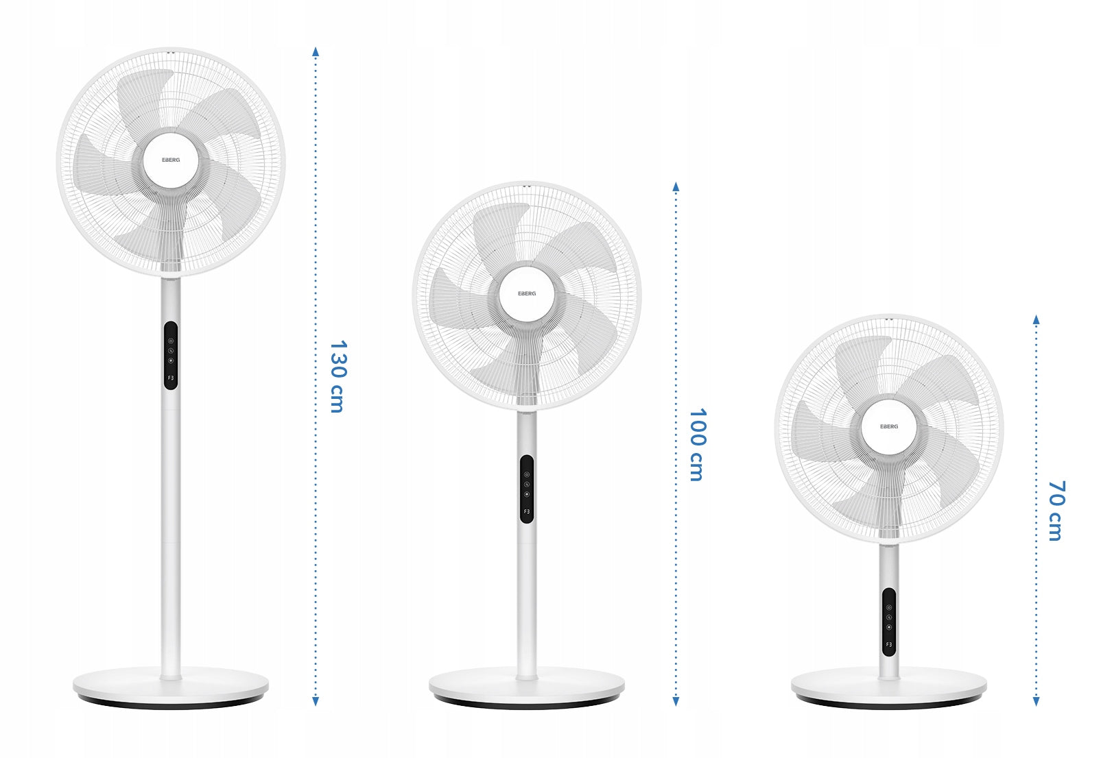 Standing fan EBERG HYG floor fan quiet strong 5 blades 45cm Brand EBERG