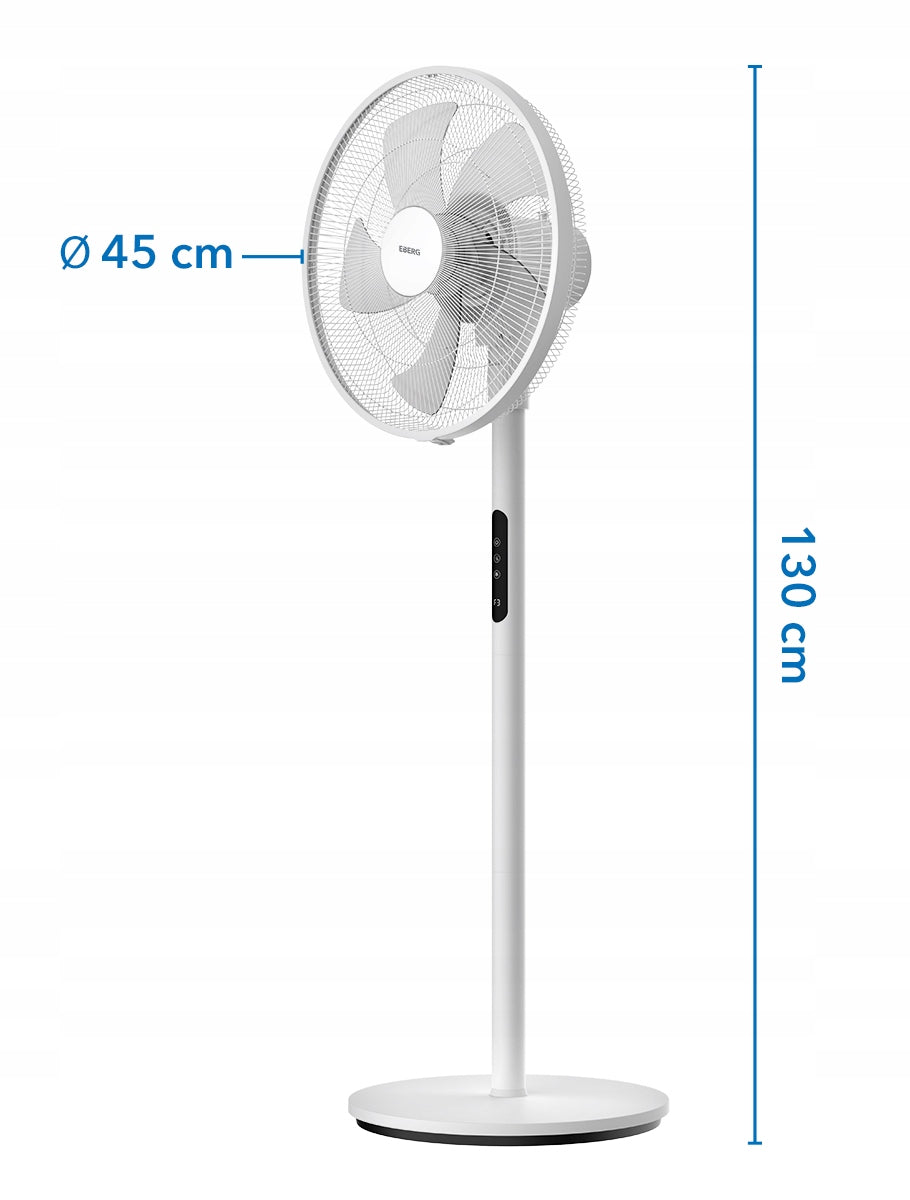 Standing fan EBERG HYG floor fan quiet strong 5 blades 45cm Model HYG