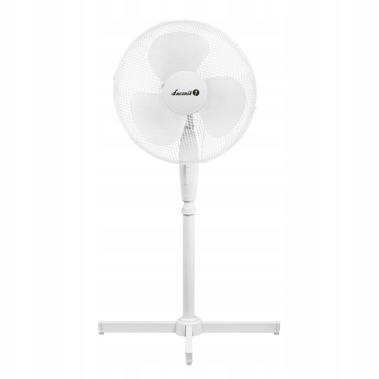 Standing fan white 40 cm timer quiet 3 speeds oscillation Dominant color white