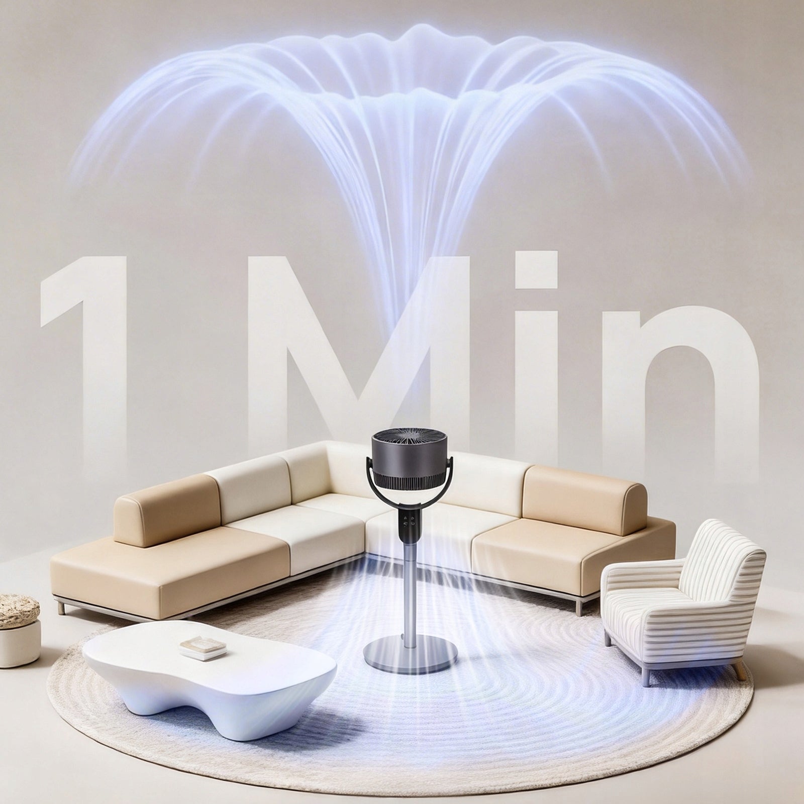 Standing fan with 3D air supply remote control DC 8 gears timer 12h Manufacturer code B30101ADXV