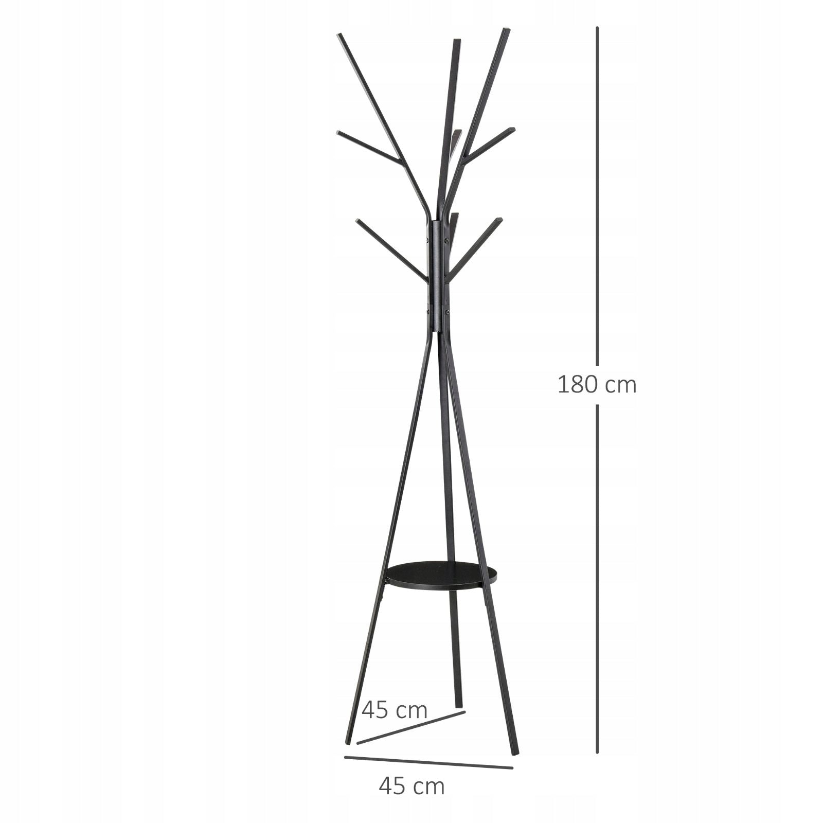 Standing hanger for clothes 180 cm metal black Kind Portable