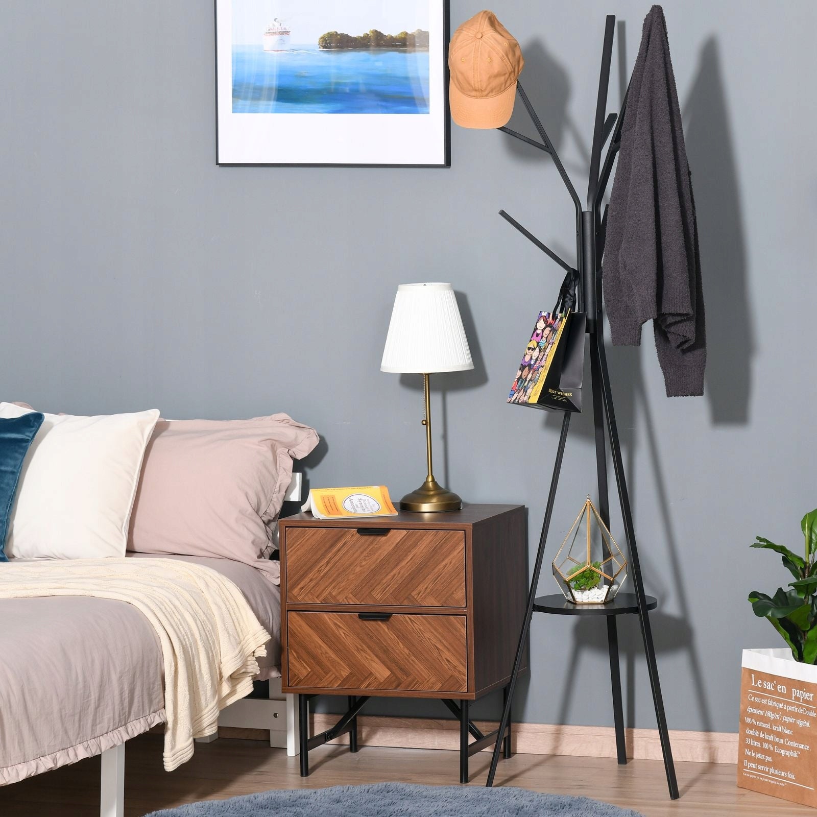 Standing hanger for clothes 180 cm metal black Manufacturer code 4069317818193
