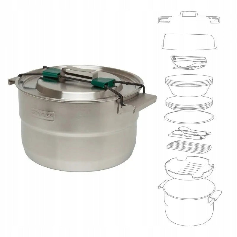 Stanley 1913 Adventure Full Kitchen Basecamp Cooking Set 21 el Packaging status original