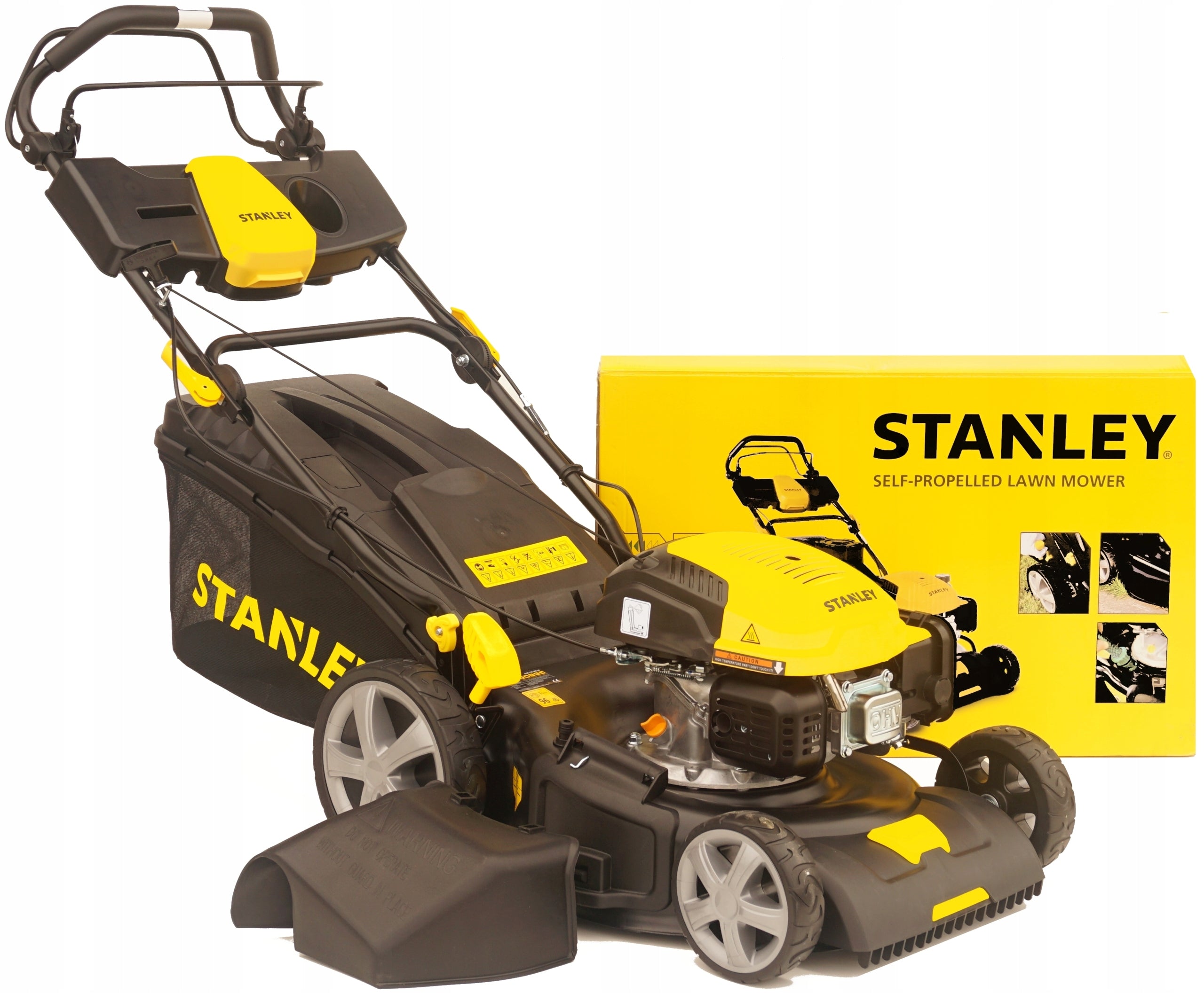 Stanley petrol mower with OHV 46cm drive Mowing width 46 cm
