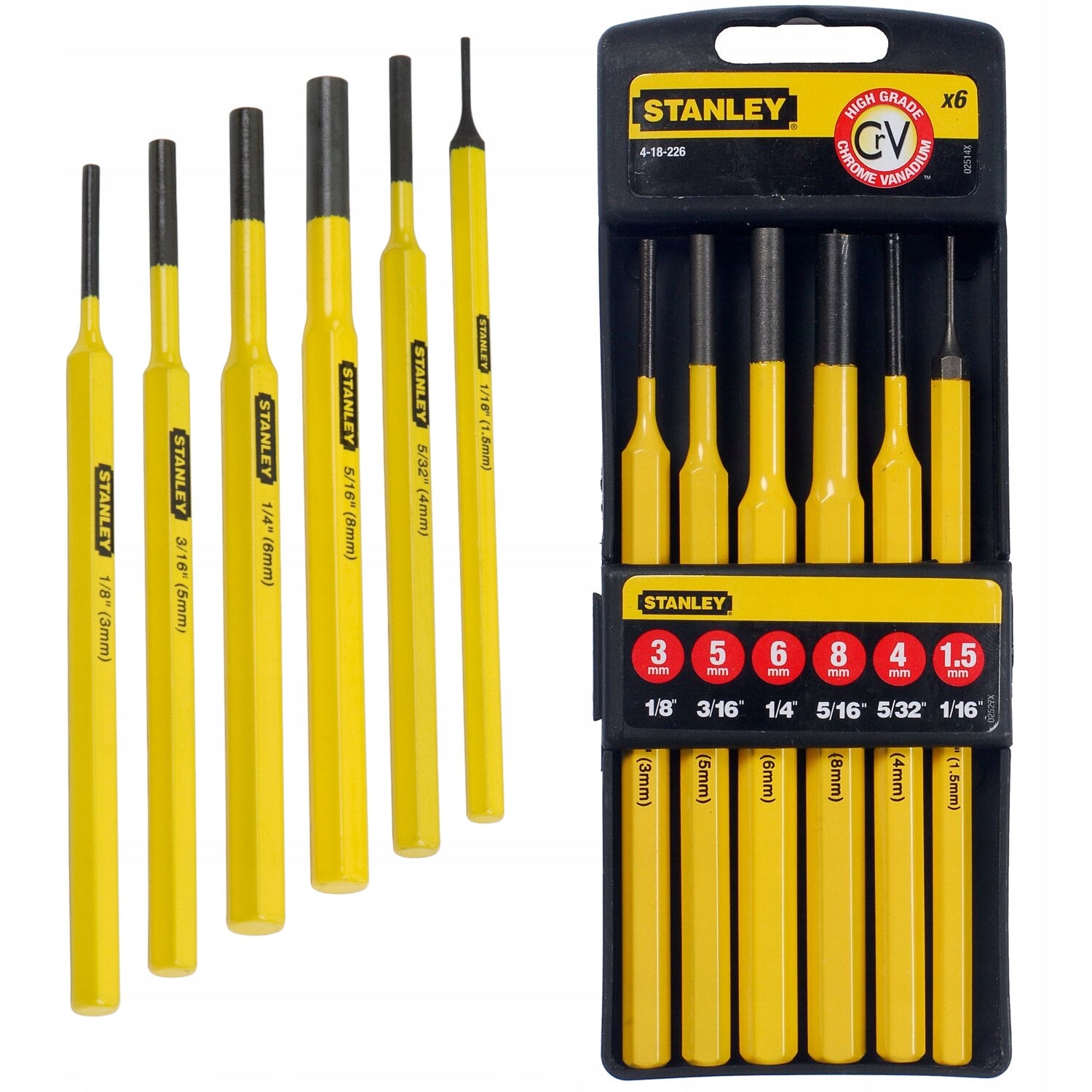 Stanley points 6 pcs. 1,5 - 8 mm