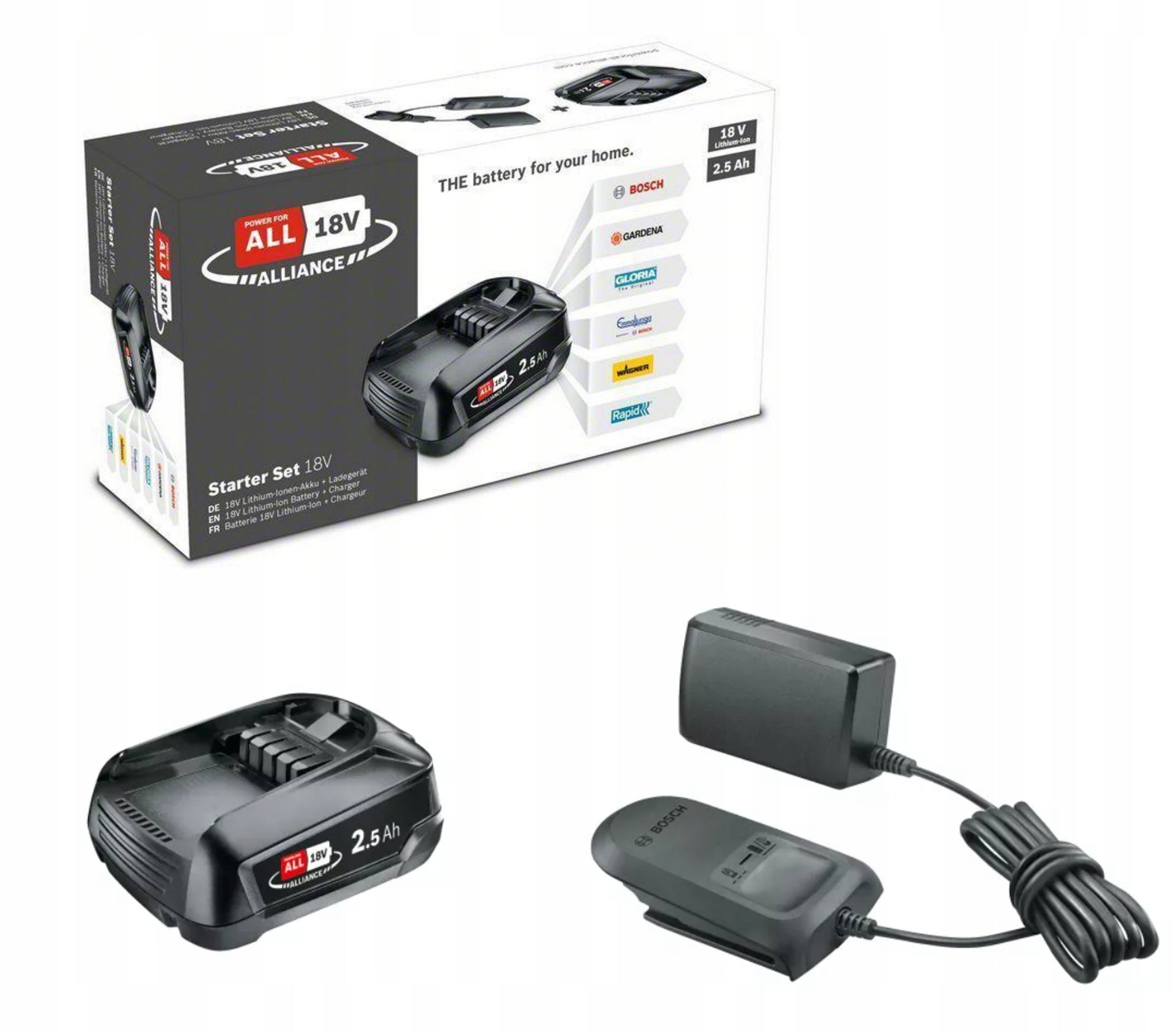 Starter kit Bosch PBA 18V 2,5Ah + AL18V-20