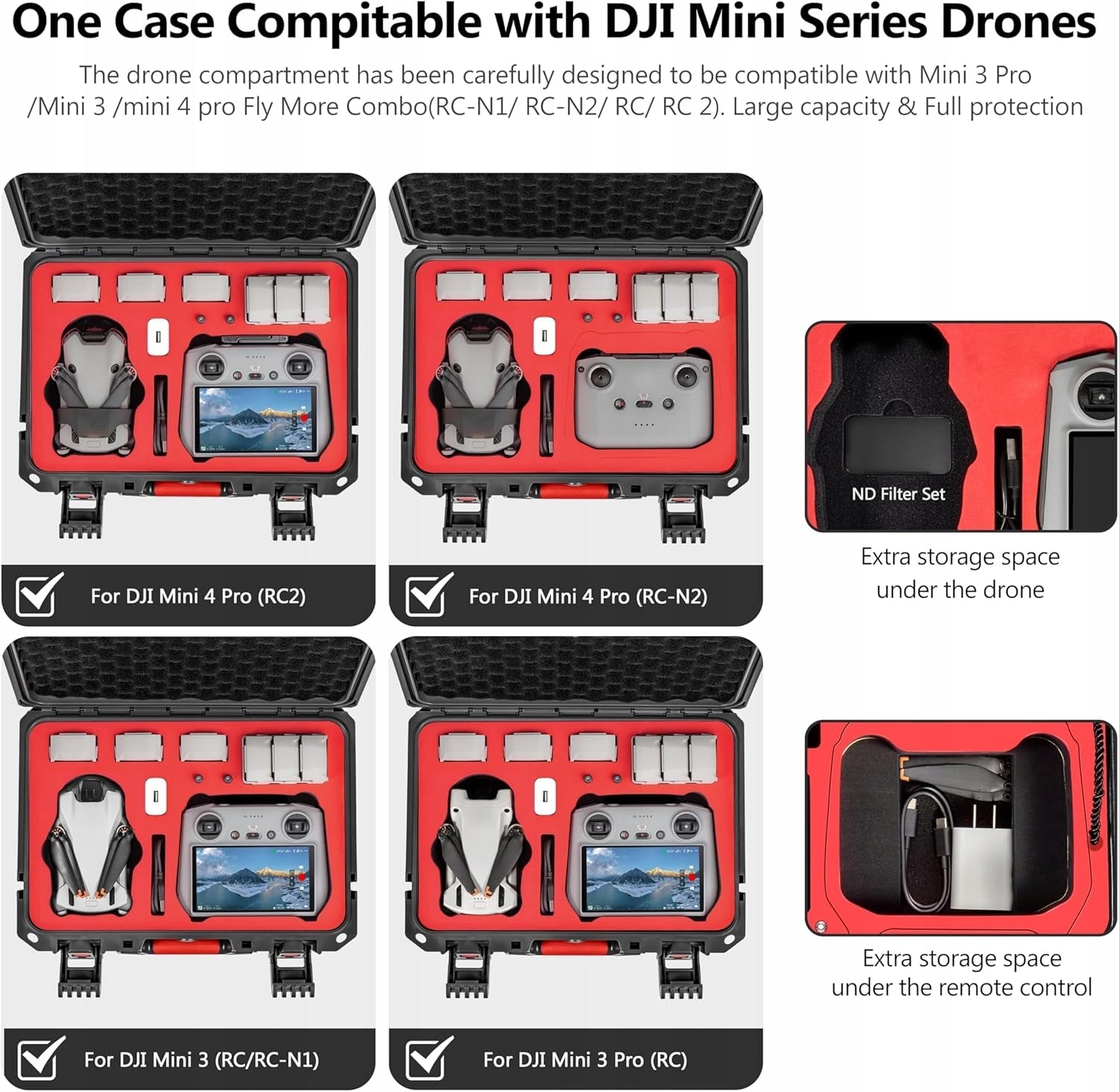 Startric Mini Hard Waterproof Case for DJI Mini 4 Pro/Mini 3/Mini 3 Pro Brand STARTRC